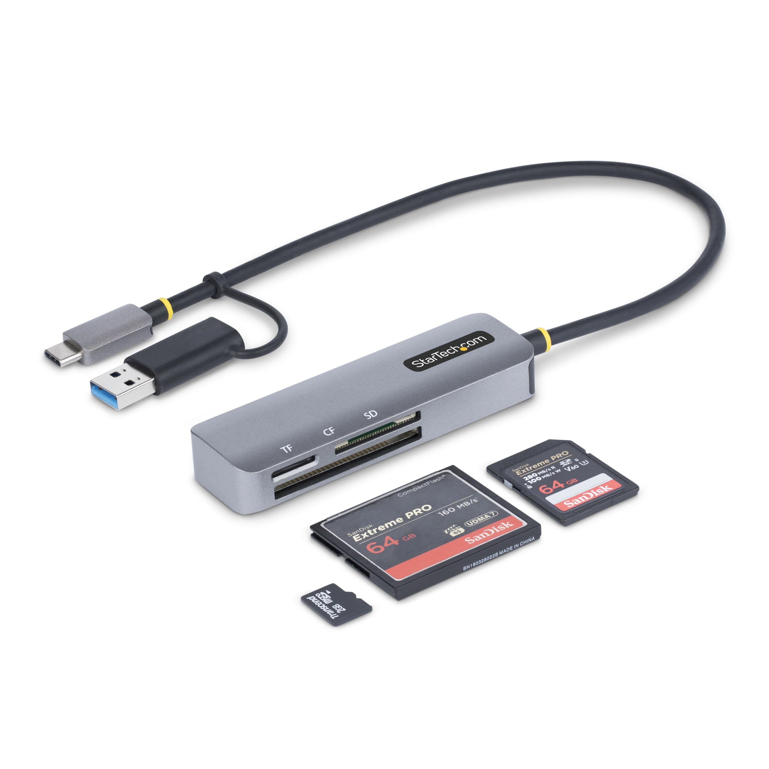 USB 3.0 MULTI-MEDIA MEMORY CARD READER, SD/MICROSD/COMPACTFLASH CARD READER, EXT