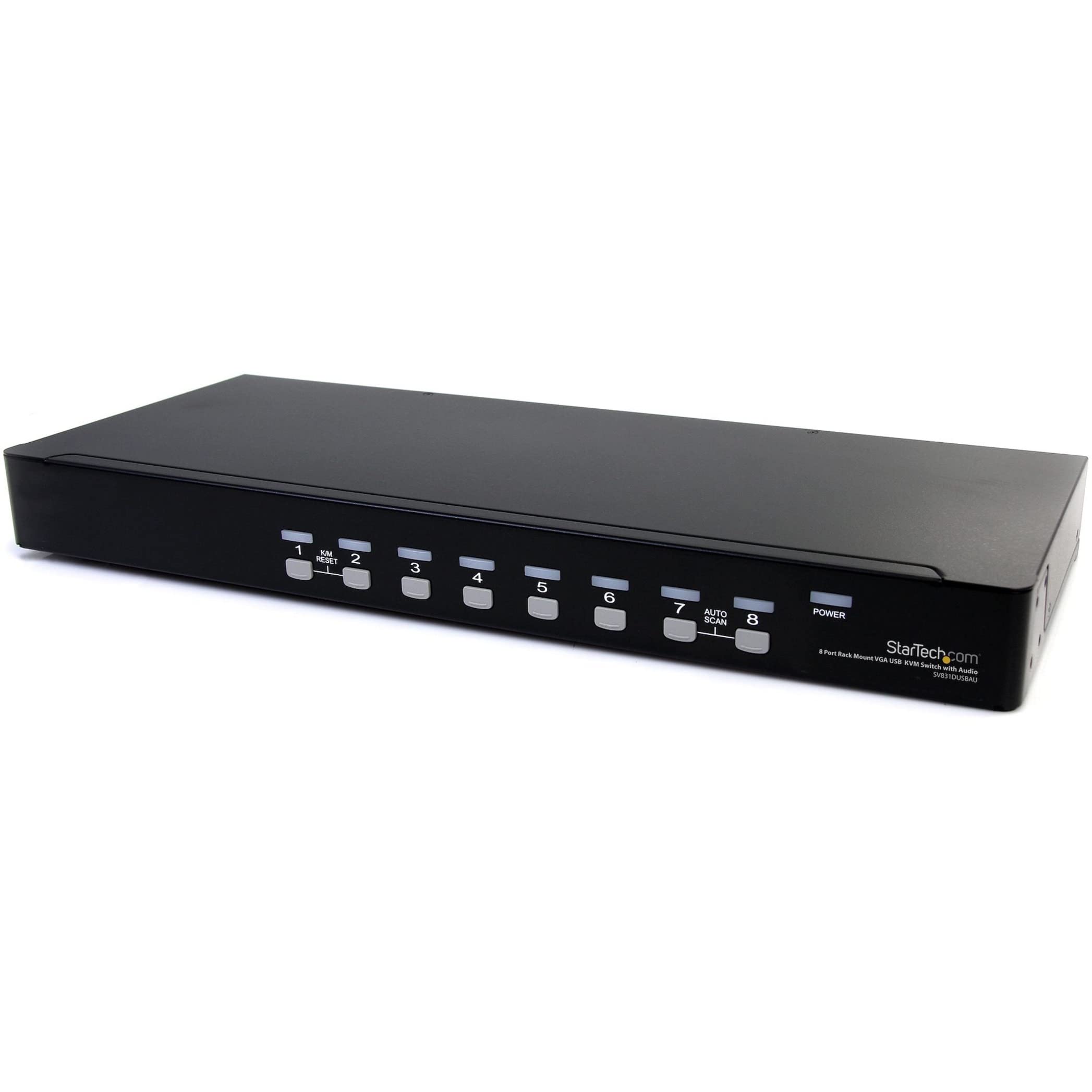 1U 8 PORT USB VGA KVM SWITCH    USB AUDIO VGA RACKMOUNT KVM