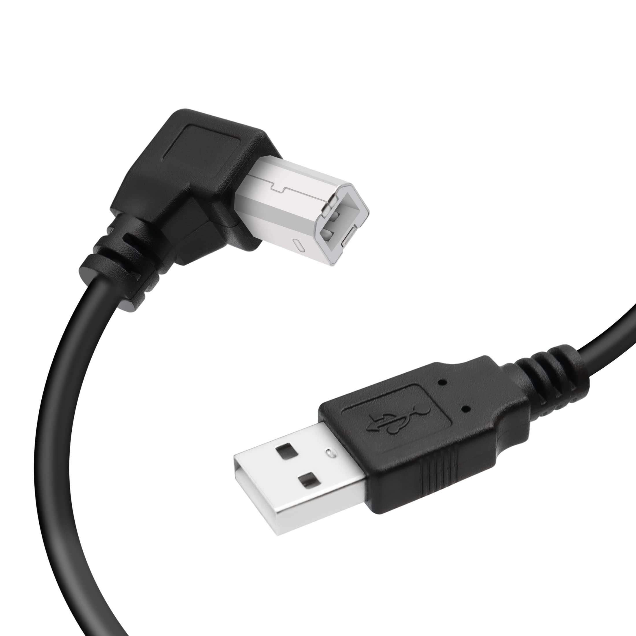 RIGHT ANGLE USB A TO B CABLE    10FT USB 2.0 PRINTER CABLE CORD