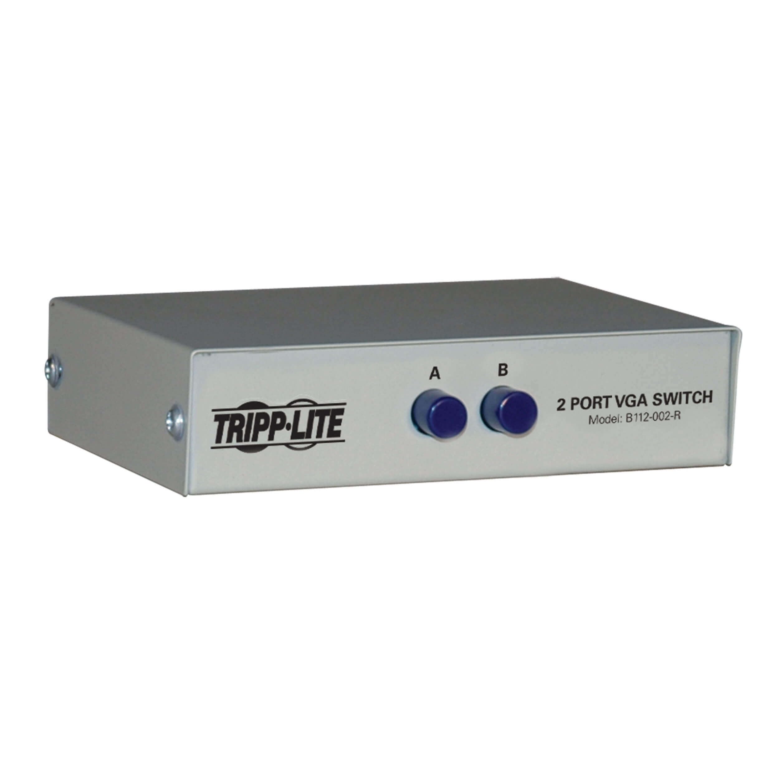 2-PORT VGA/SVGA VIDEO SWITCH    MANUAL PUSH SWITCH METAL 3XHD15