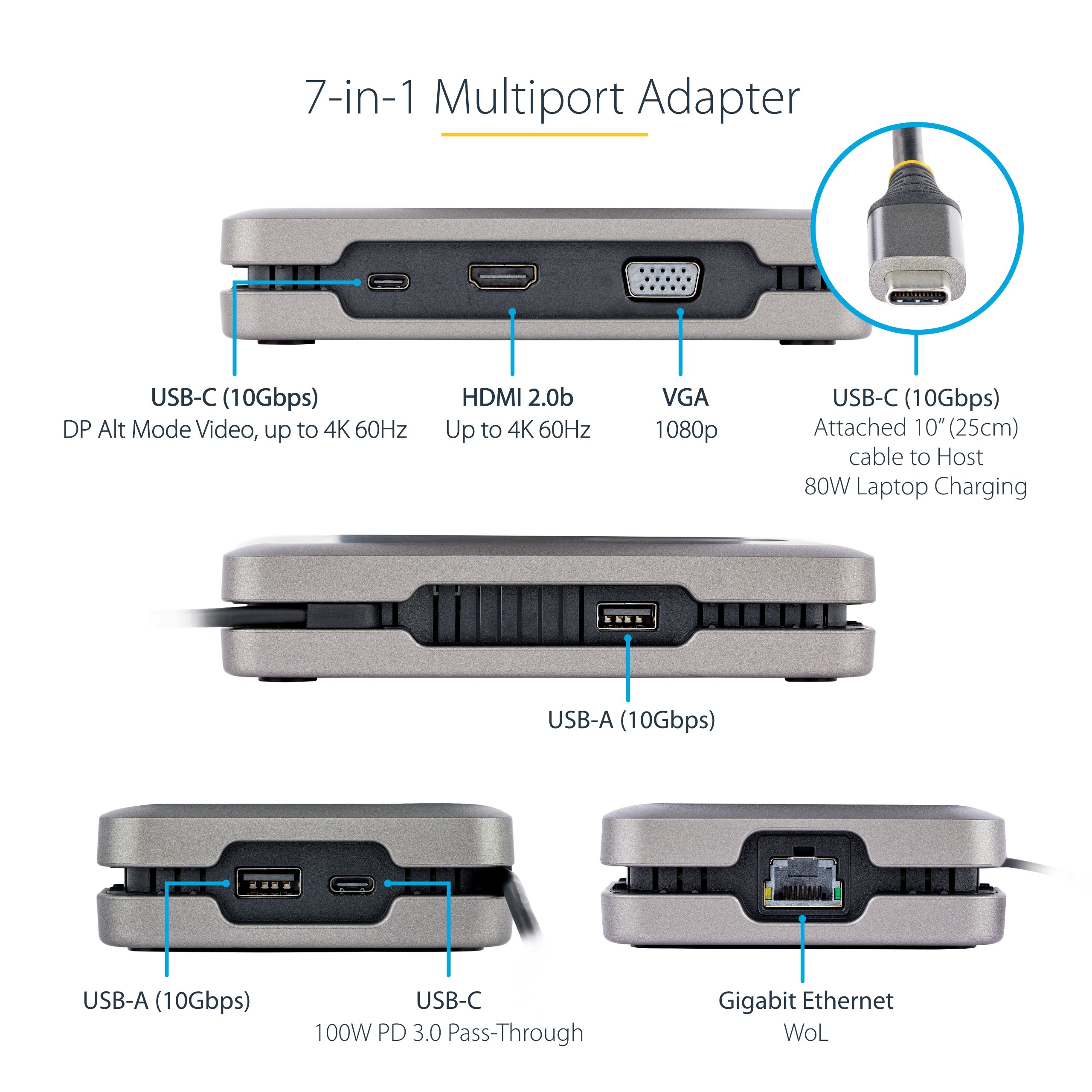 USB-C CONFERENCE SPEAKER MINI   DOCK PORTABLE MULTIPORT ADAPTER