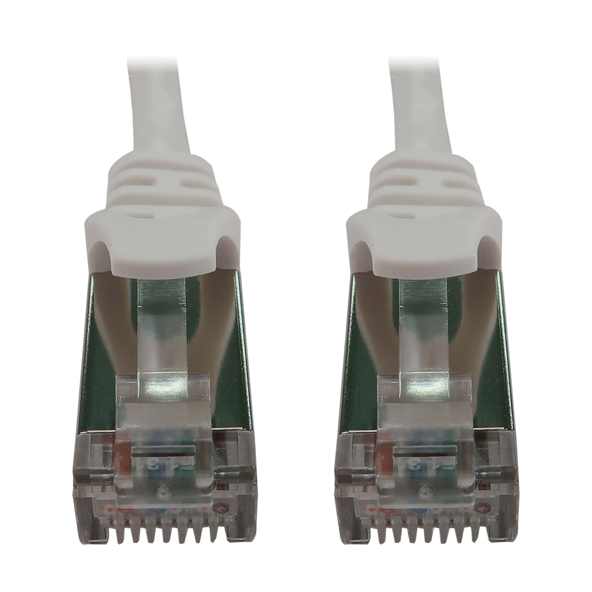 3FT CAT6A WHITE SNAGLESS M/M    SHIELDED SLIM 10G POE ENET CABLE