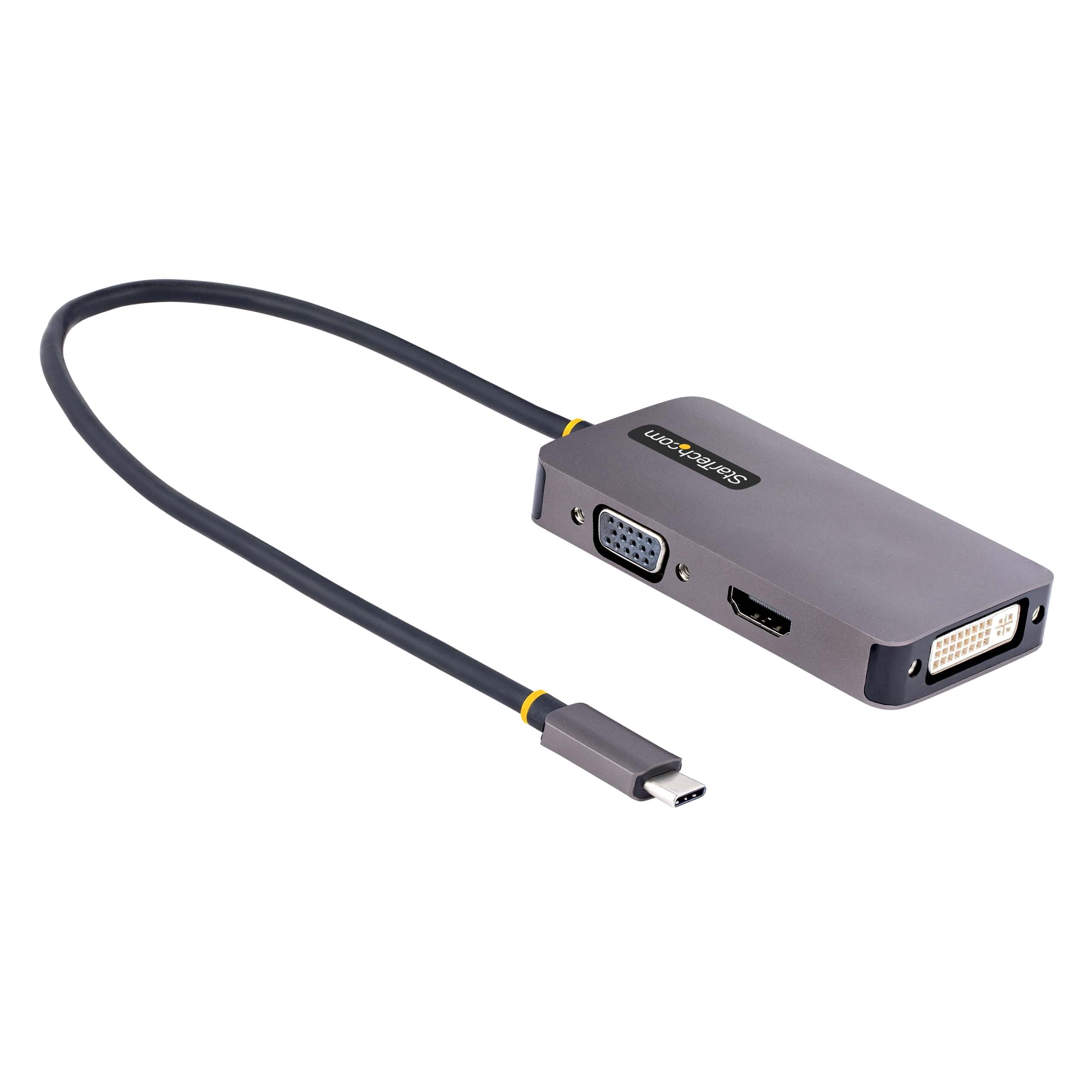 USB C VIDEO ADAPTER CONVERTER   W/HDMI VGA DVI MULTI DISPLAY DONGLE