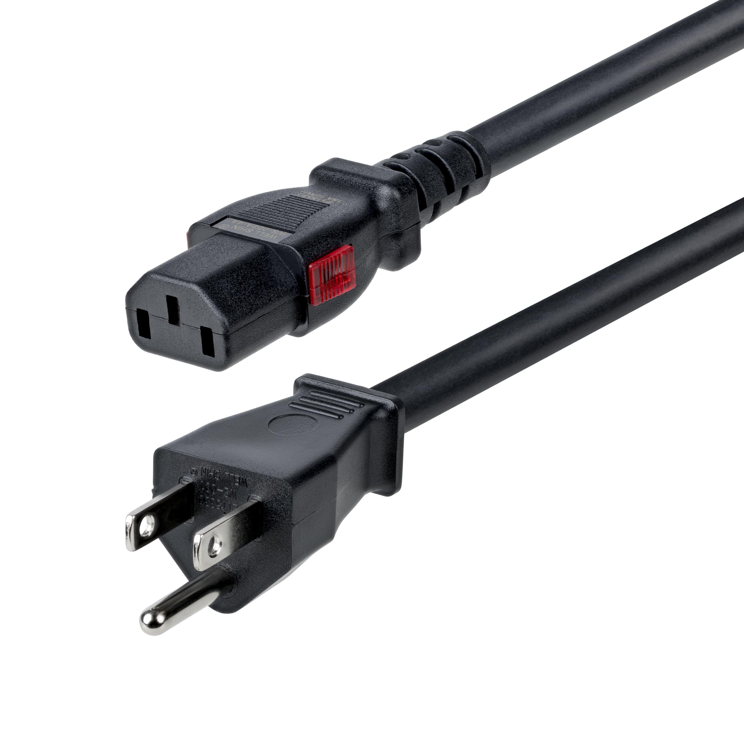 6.6FT COMPUTER POWER CORD TAA   NEMA 5-15P TO LOCKING C13 125V 15A