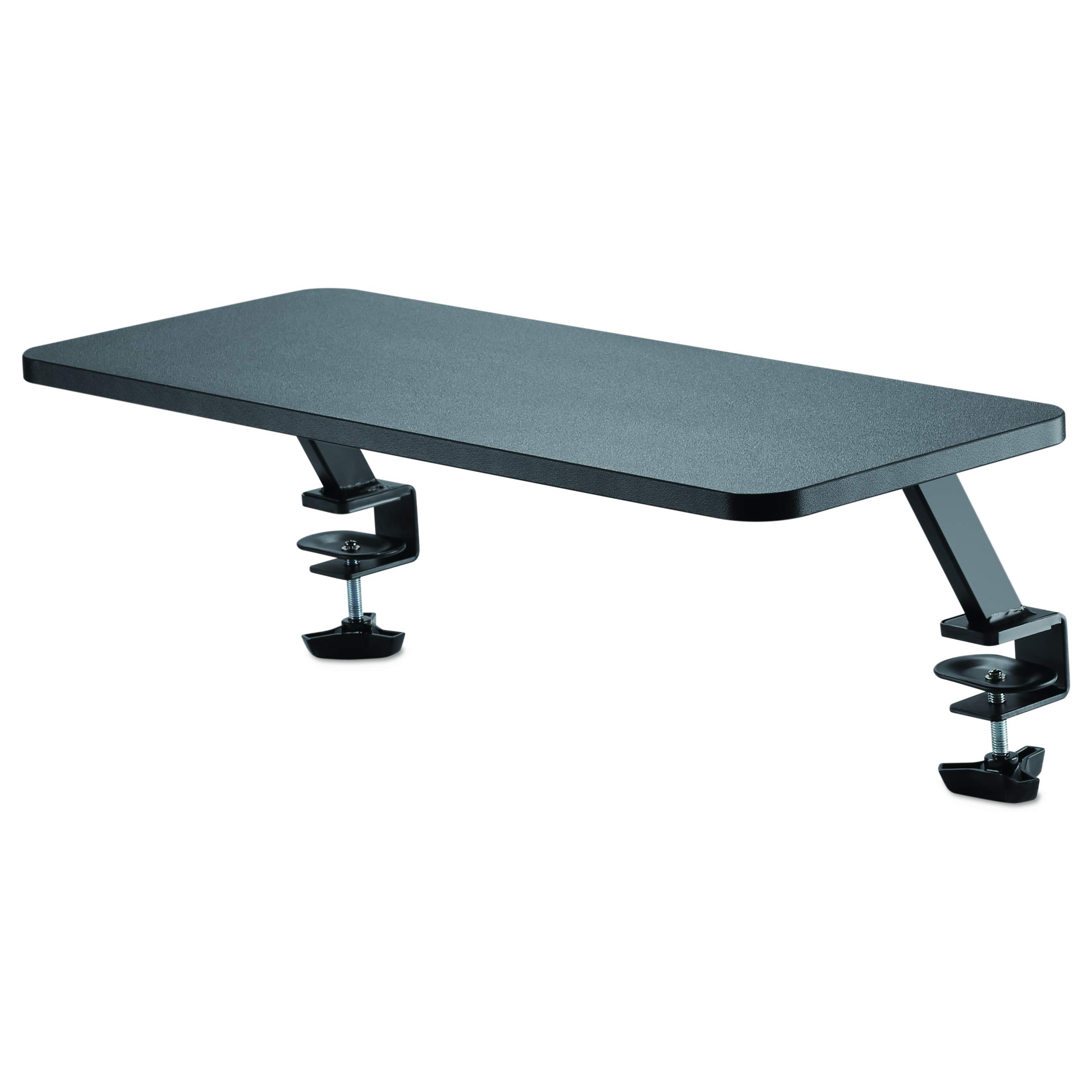 CLAMP ON MONITOR RISER SHELF    ELEVATED COMPUTER MONITOR PLATFORM