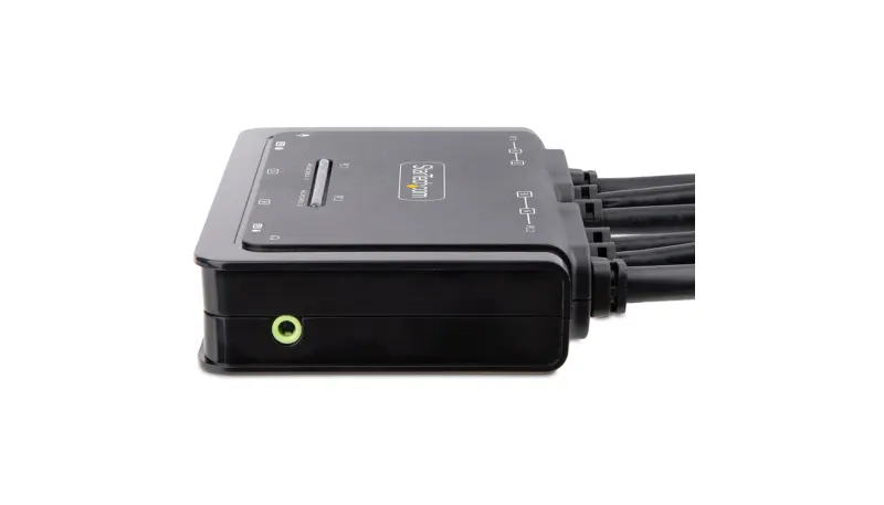2-PORT COMPACT 4K KVM SWITCH -  DUAL-MONITOR CABLE KVM SWITCH