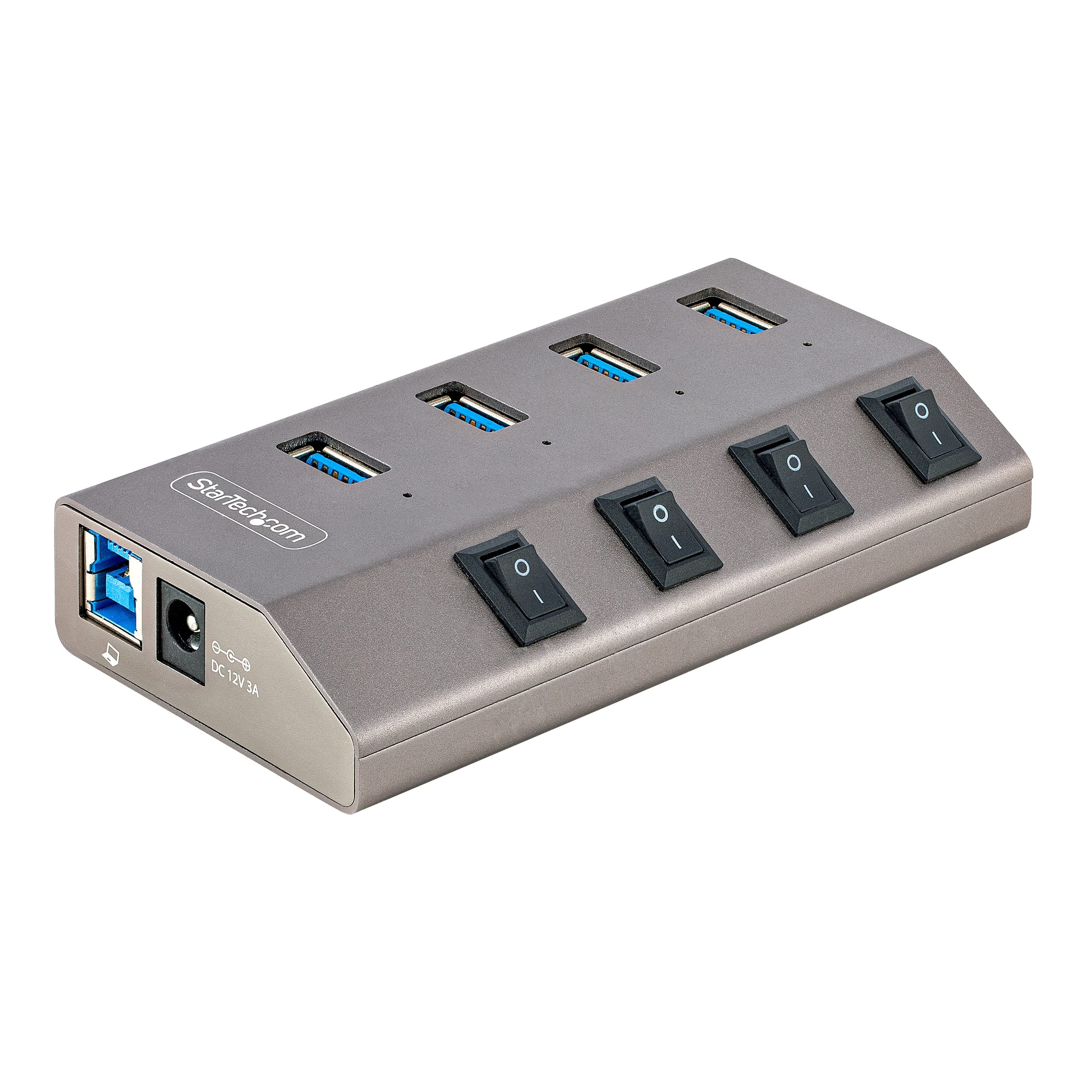 4-PORT POWERED USB-C HUB        USB TYPE C EXPANSION HUB USBC HUB