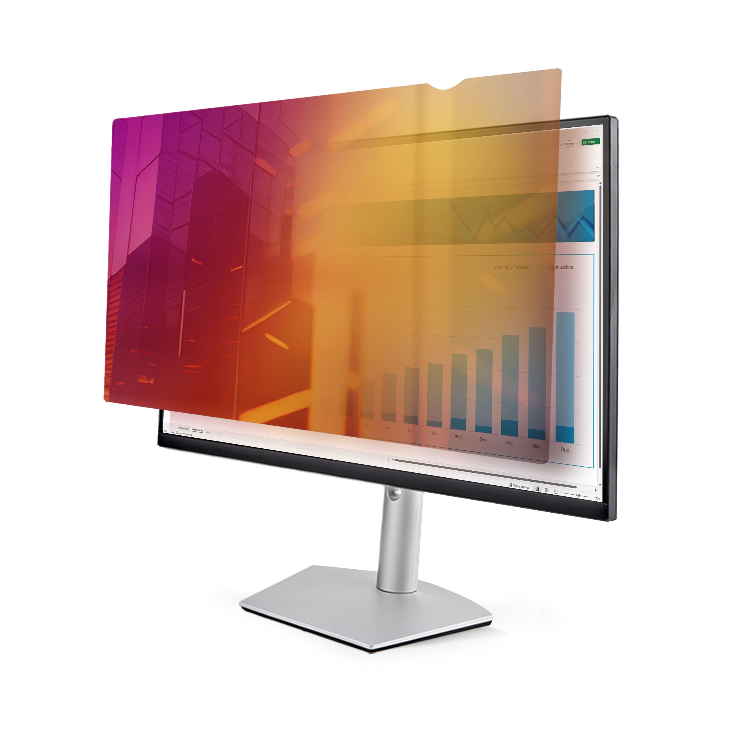24-INCH 16:10 GOLD MONITOR PRIVACY SCREEN, REVERSIBLE FILTER W/ENHANCED PRIVACY,