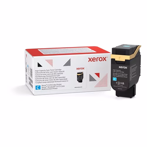 GENUINE XEROX CYAN HIGH CAPACITY TONER CARTRIDGE FOR THE XEROX C410 (USE & RETUR