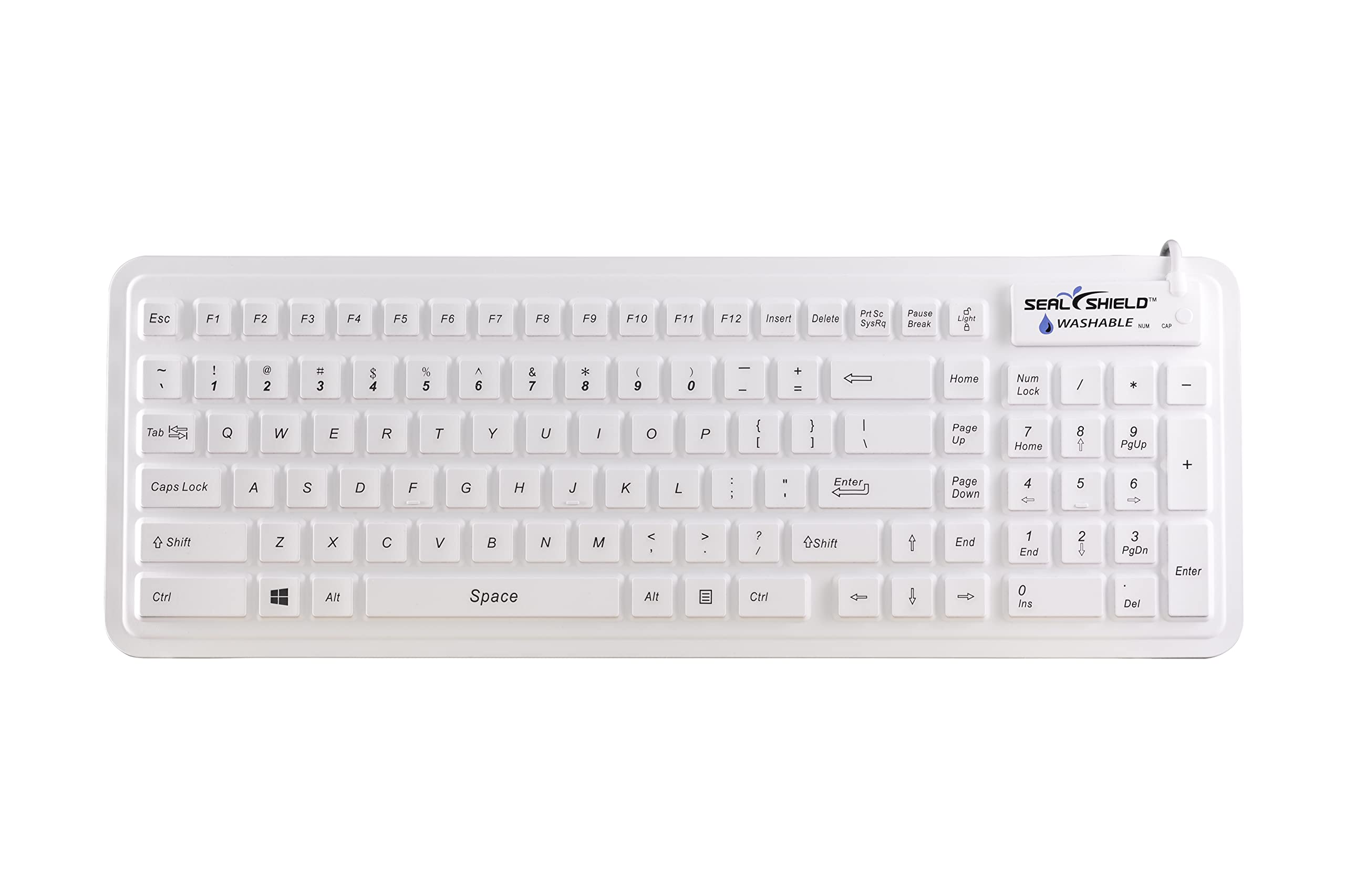 SEAL GLOW WATERPROOF SILICONE KEYBOARD- BACKLIT W/MAGNETIC BACKIN
