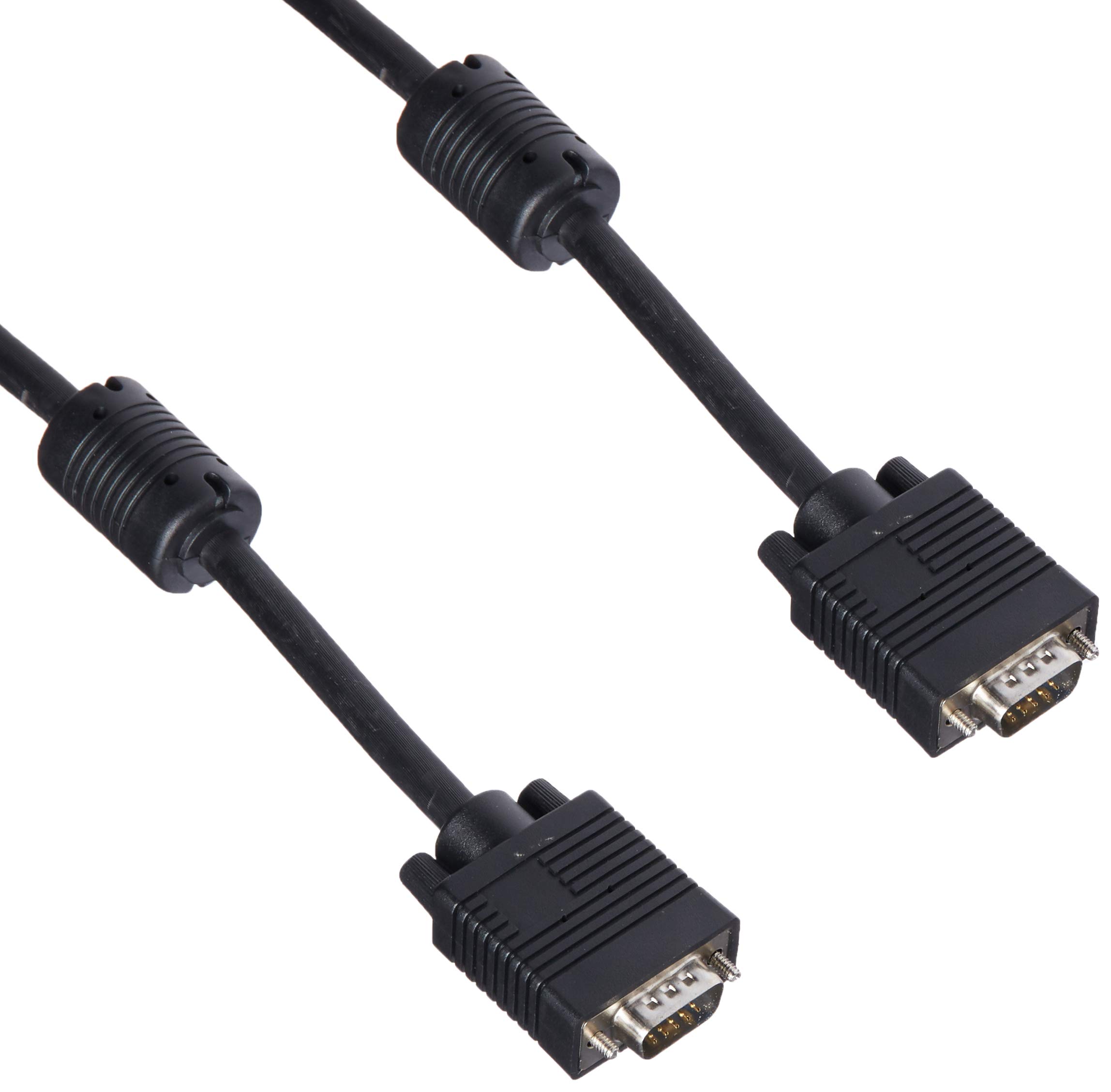 6FT/2M VGA EXTENSION CABLE M/M  HD-15 MALE TO HD-15 MALE BLACK