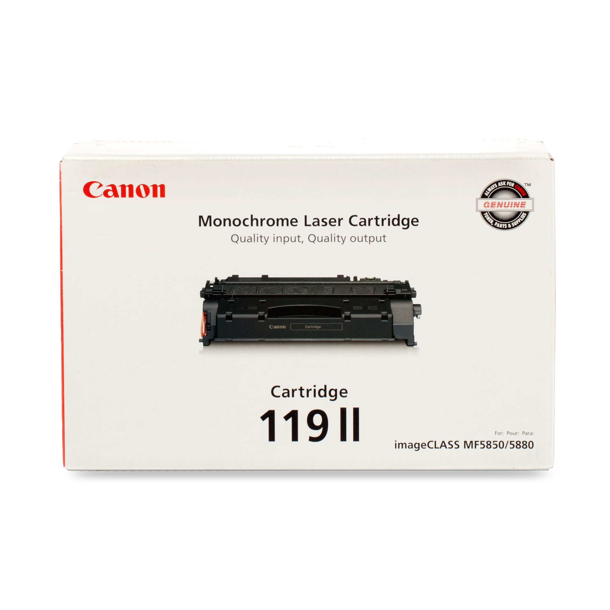 CARTRIDGE 119 II BLACK TONER - FOR CANON IMAGECLASS MF5850DN, MF5880DN, MF5950D
