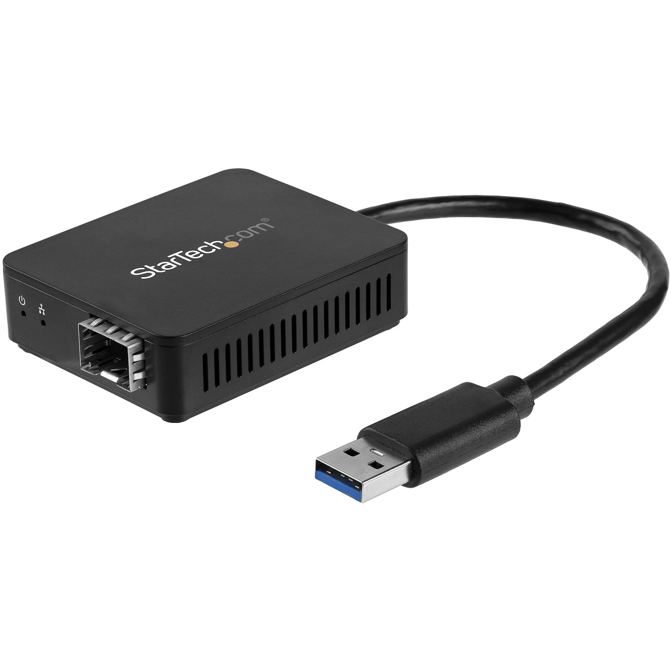 USB 3.0 TO FIBER OPTIC CONVERTER - USB TO SFP ADAPTER - GIGABIT NETWORK ADAPTER