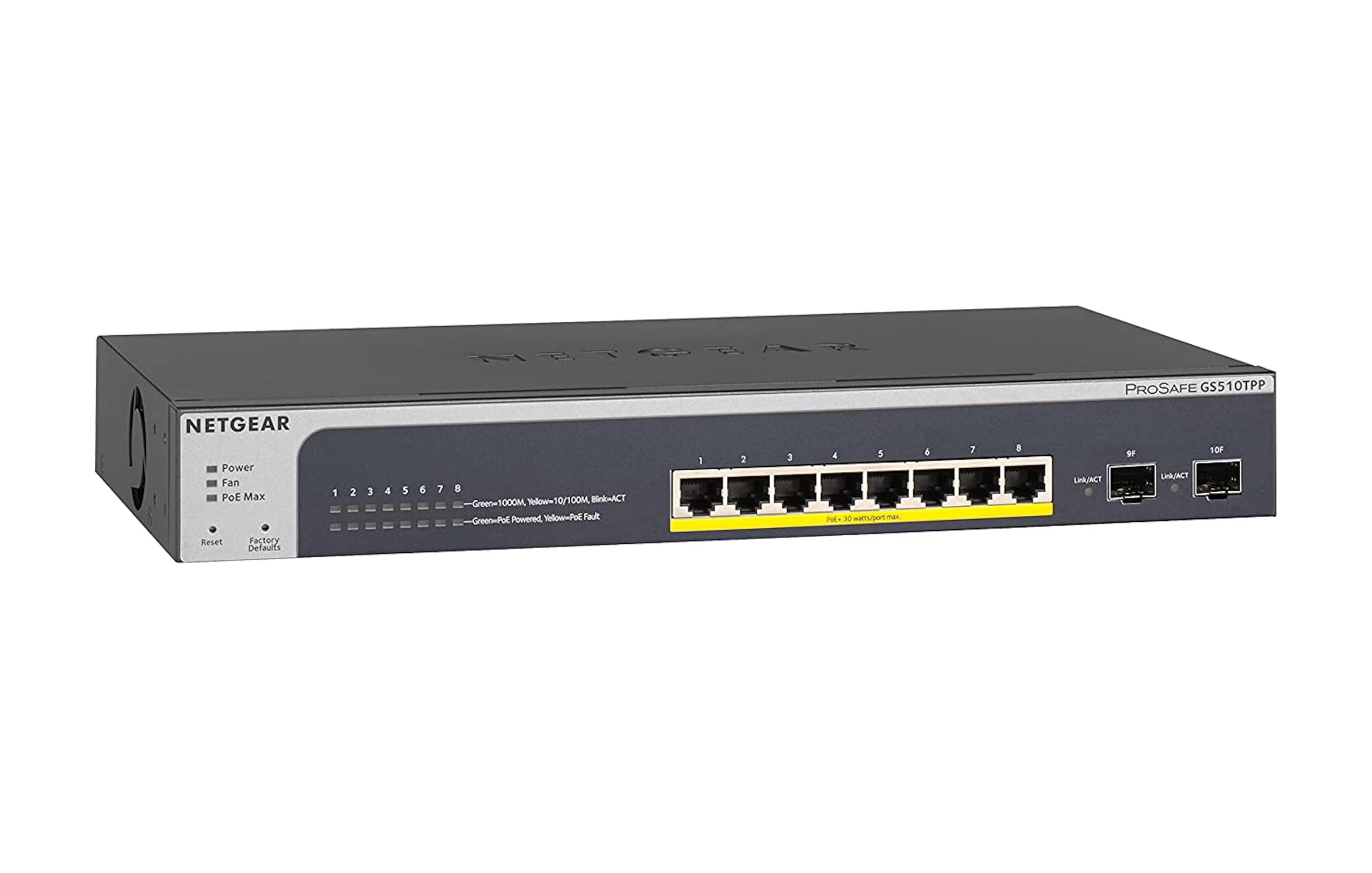 SMART SWITCH SERIES (GS510TPP) - D1RU - WIRED - 1GBPS - NETWORKING / PORTS QTY: