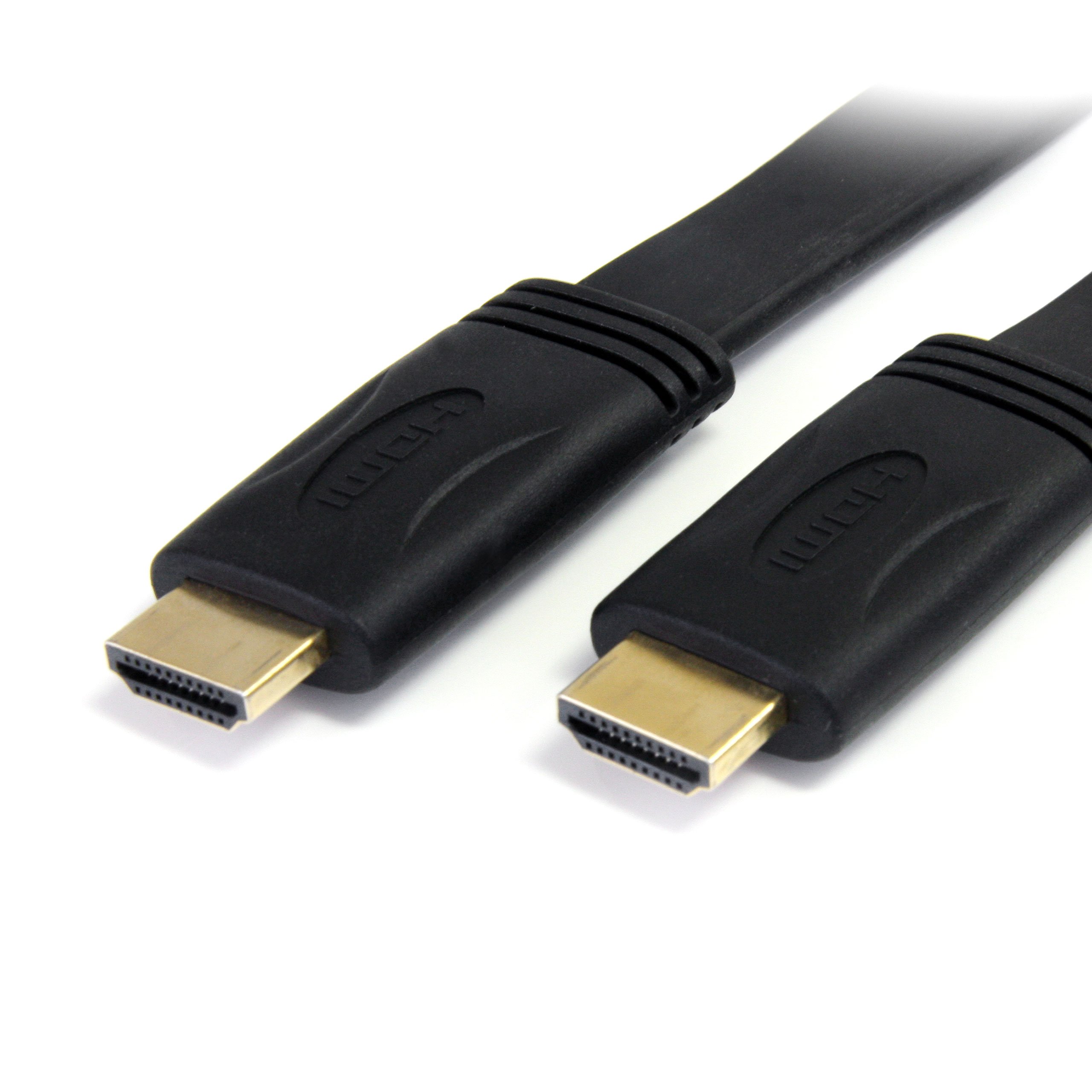 25FT FLAT HDMI CABLE HIGH SPEED HDMI TO HDMI CORD UHD 4K 30 HZ M/M