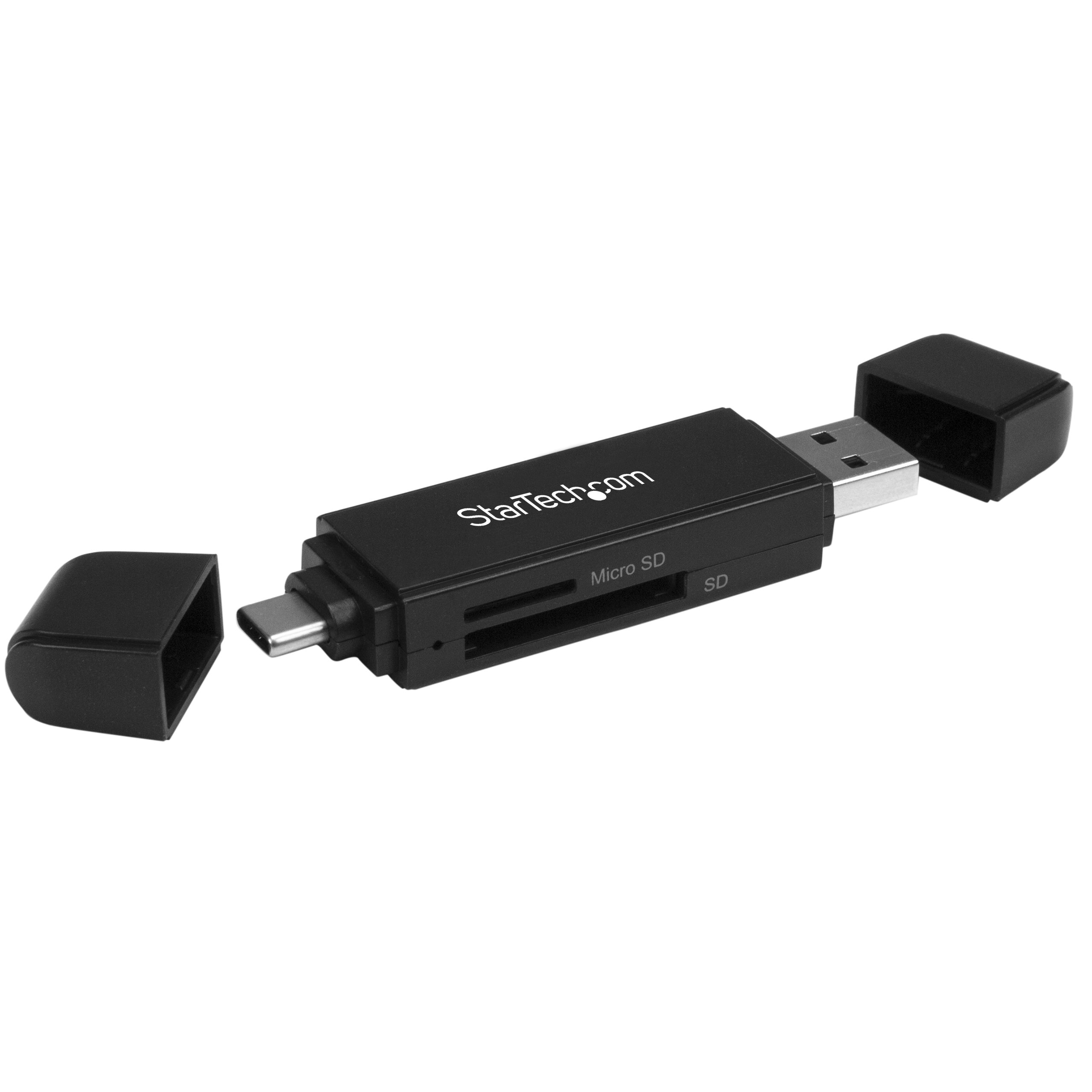 ACCESS MULTIPLE TYPES OF FLASH MEMORY CARDS ON A USB-C OR USB-A PHONE, TABLET, O