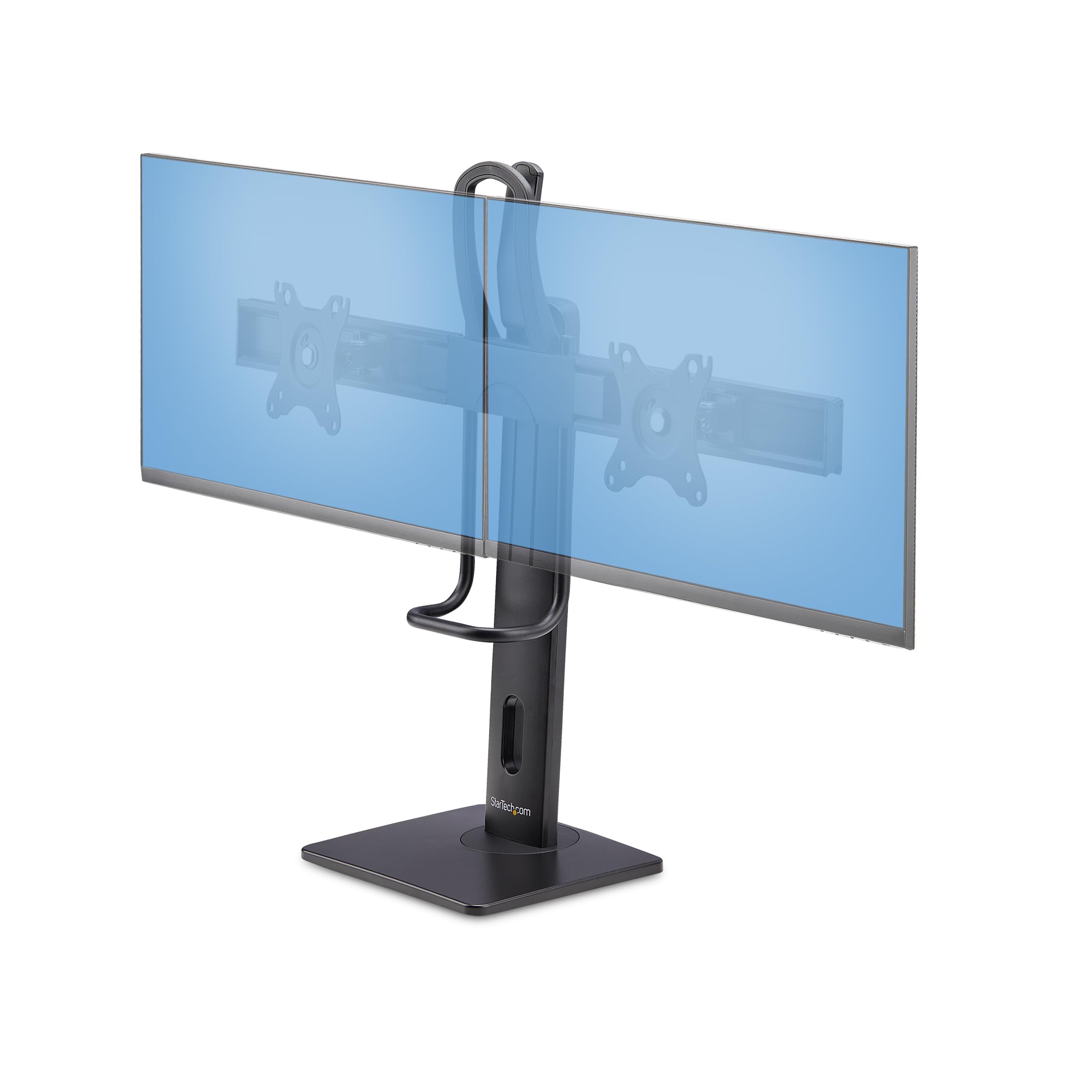 CROSSBAR DUAL MONITOR DESK STAND FOR DOUBLE 27-INCH SCREENS, VESA MOUNT 75X75/10