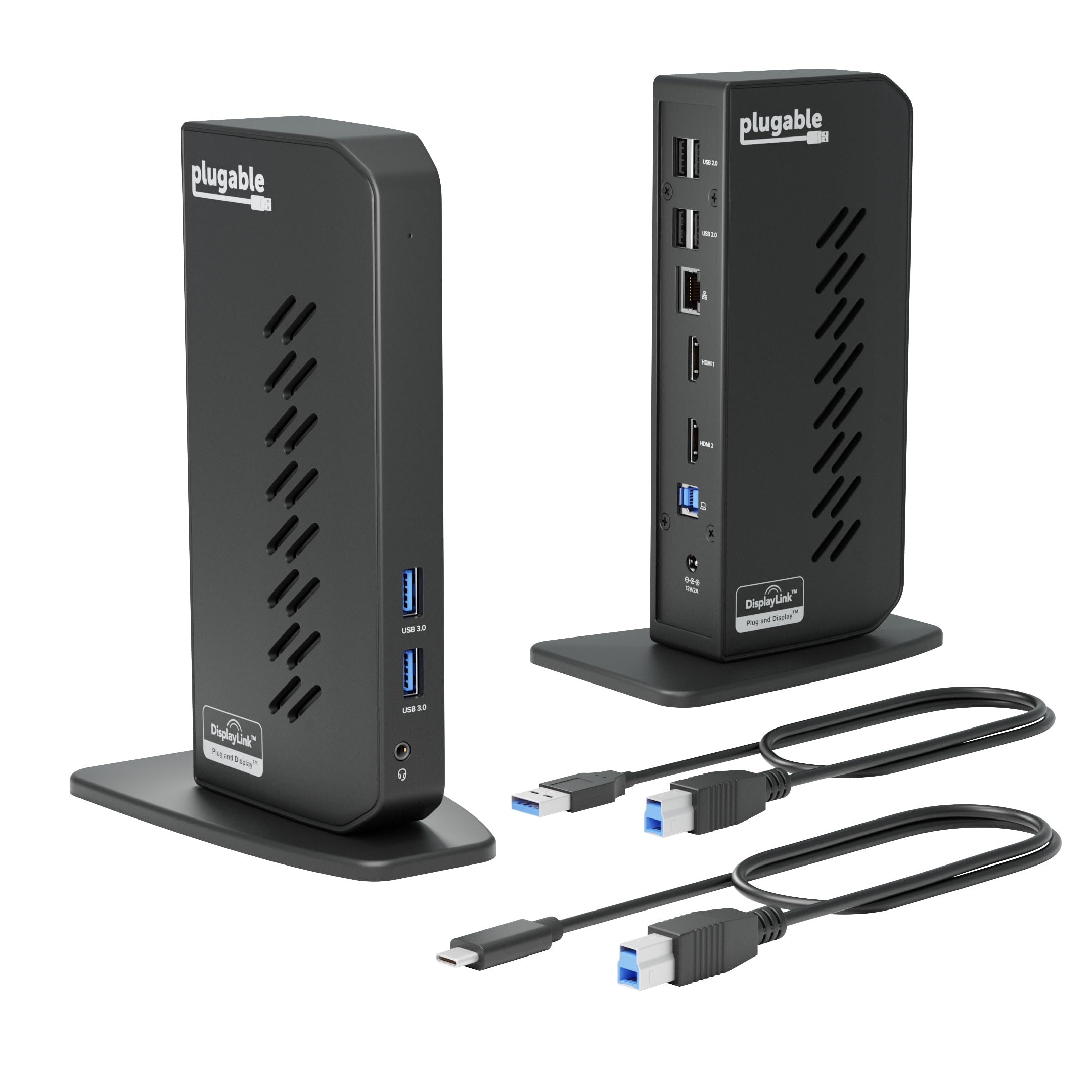 PLUGABLE USB 3.0 AND USB-C UNIVERSAL LAPTOP DOCKING STATION FOR WINDOWS AND MAC