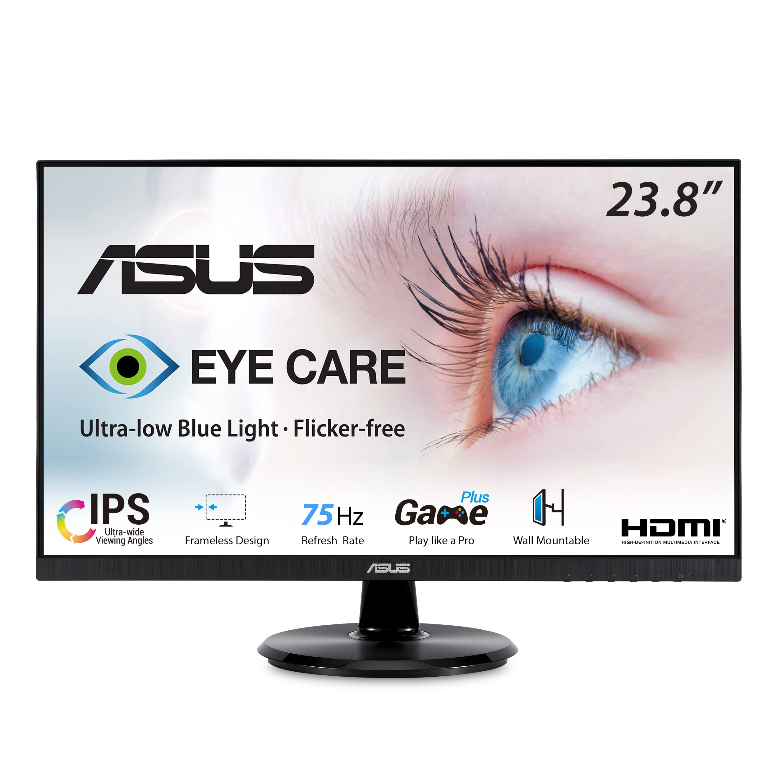 ASUS VA24DQ 23.8 MONITOR 1080P  FULL HD 75HZ IPS ADAPTIVE-SYNC