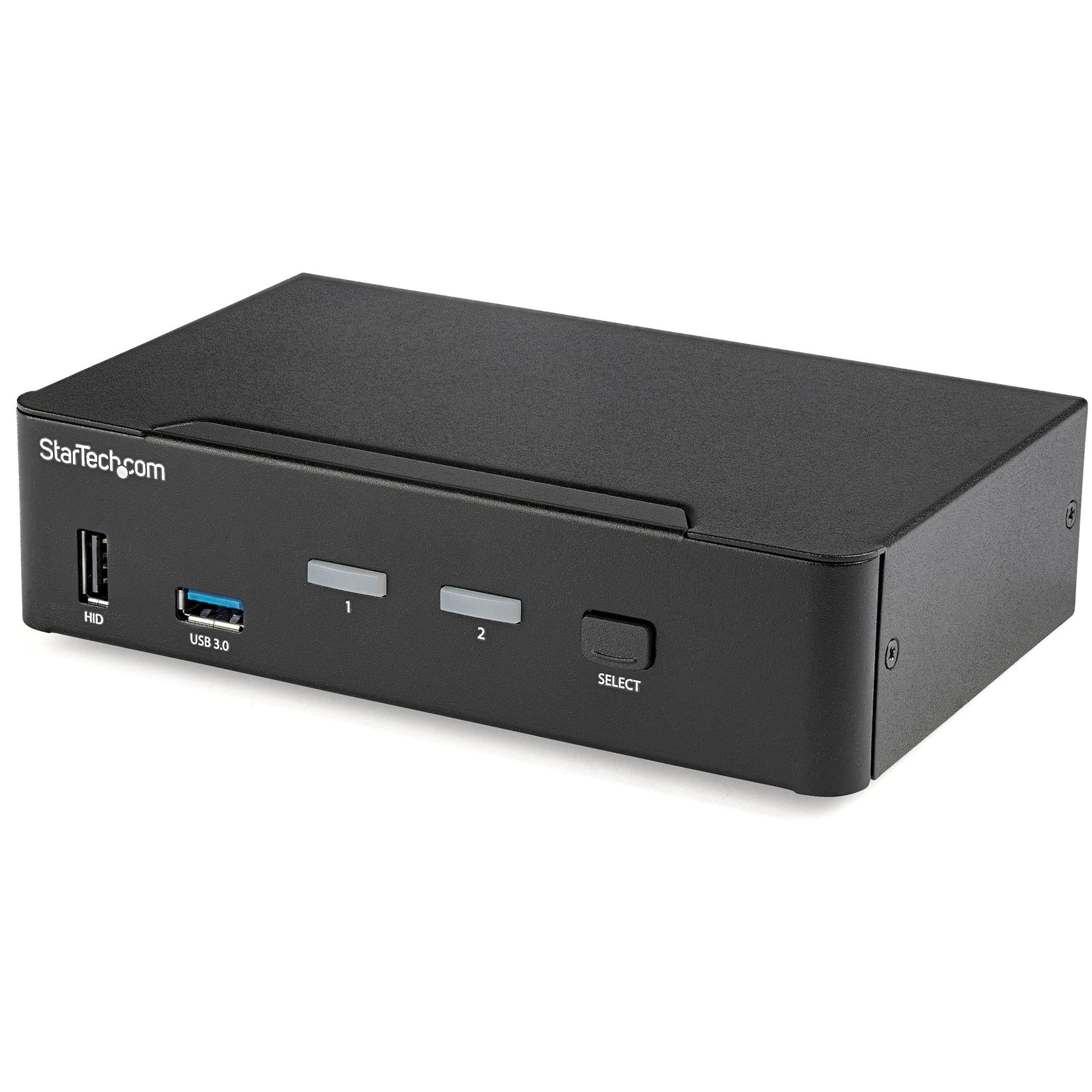 2 PORT DISPLAYPORT KVM SWITCH W/USB HUB HOTKEY/PUSH BUTTON SWITCHING - 3840 X 21
