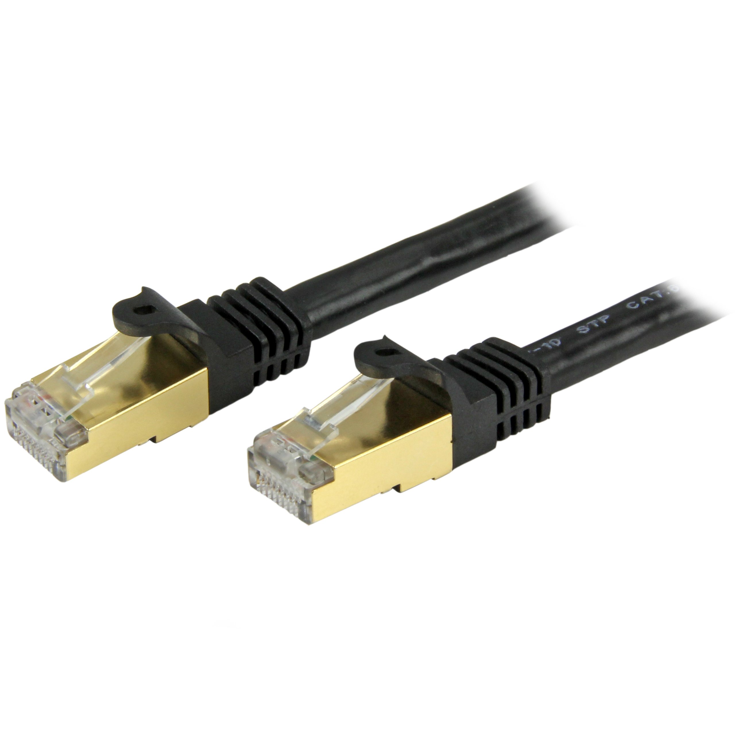 1FT BLACK CAT6A ETHERNET CABLE  SNAGLESS RJ45 UTP PATCH CABLE CORD