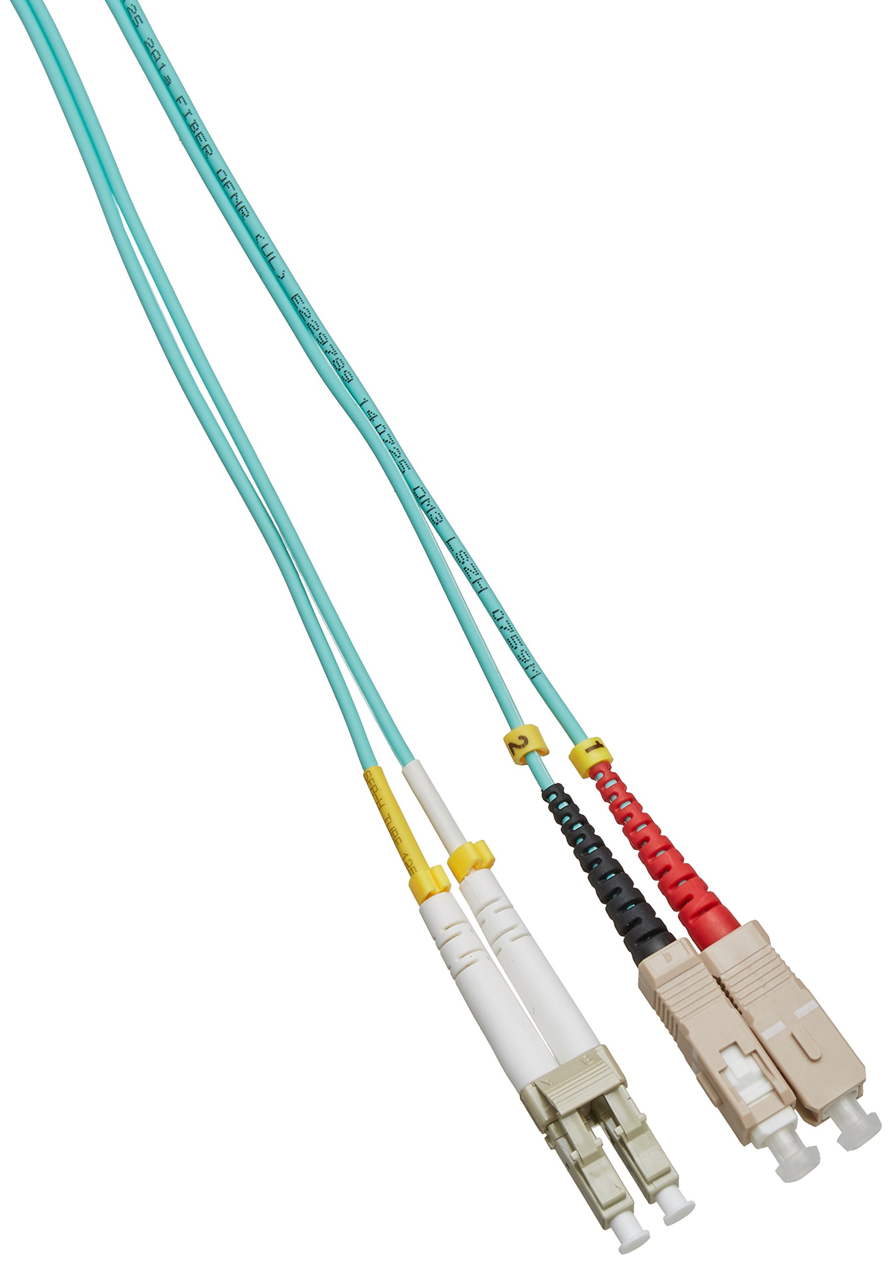 3M 10GB LOMM FIBER OPTIC PATCH  CABLE OM3 DUPLEX SC/LC 50/125 AQUA