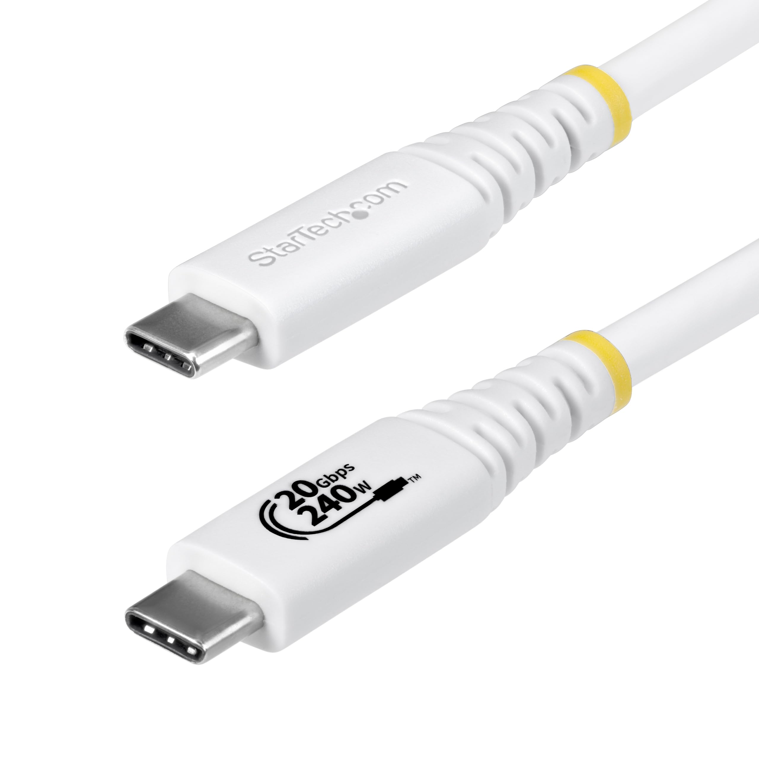 6FT USB4 CABLE WHITE USB-IF     CERTIFIED 4K120/DP2.1/240W/20GBPS