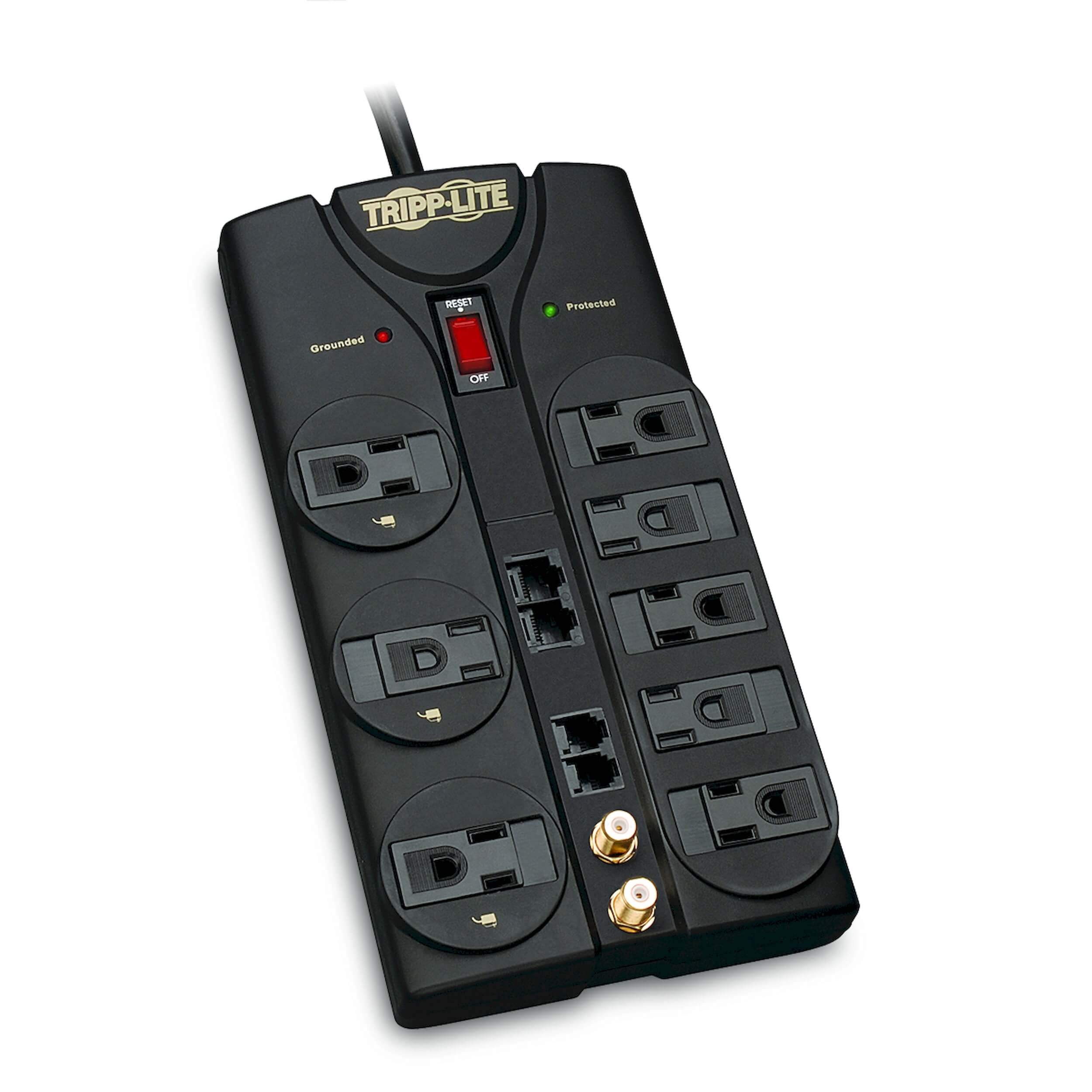 TLP810NET 8OUT SURGE STRIP 10FT 3240 JOULE RJ11/COAX/E Y PWR EQUIP