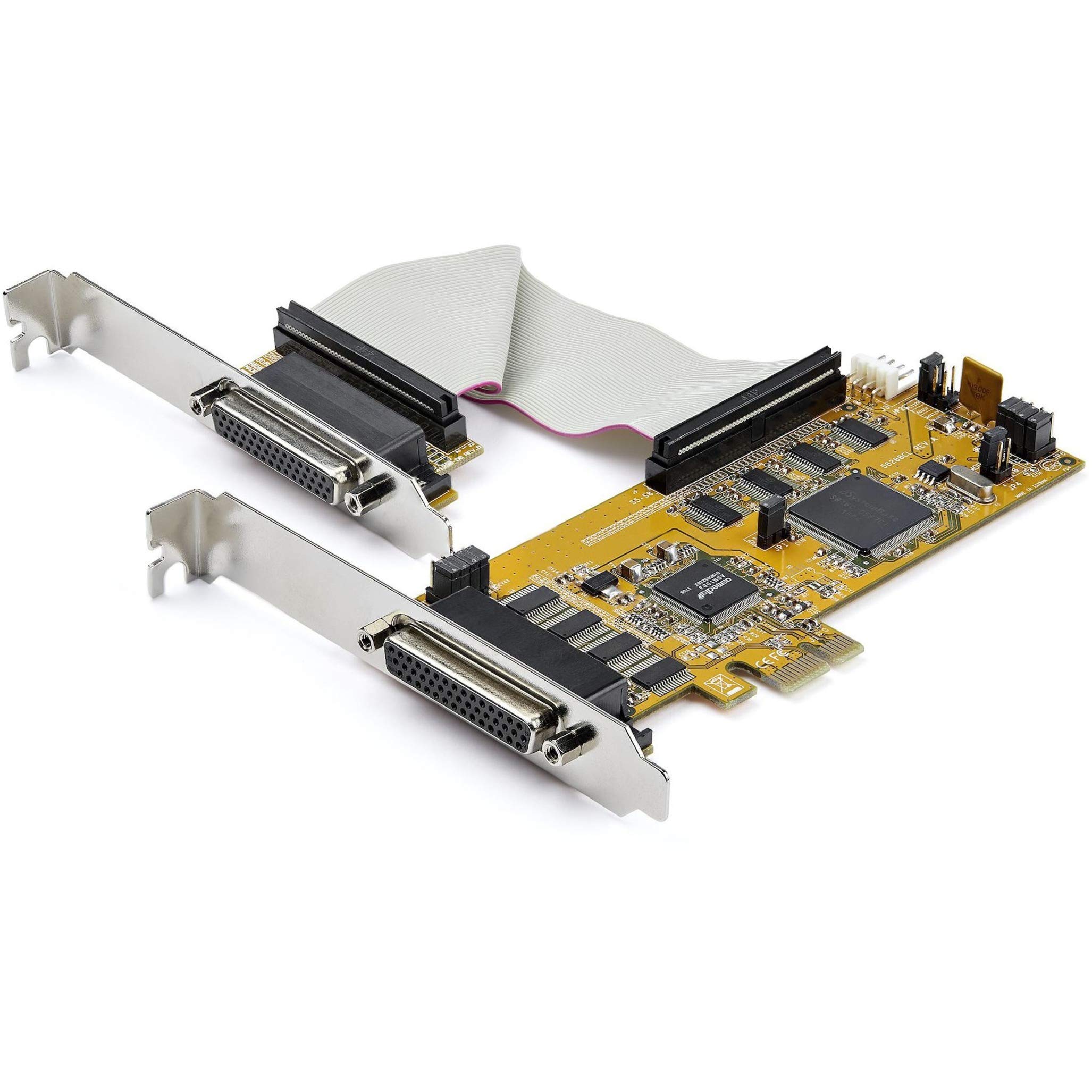 8-PORT PCI EXPRESS RS232 SERIAL ADAPTER CARD 16C1050 UART 15KV ESD; LOW PROFILE
