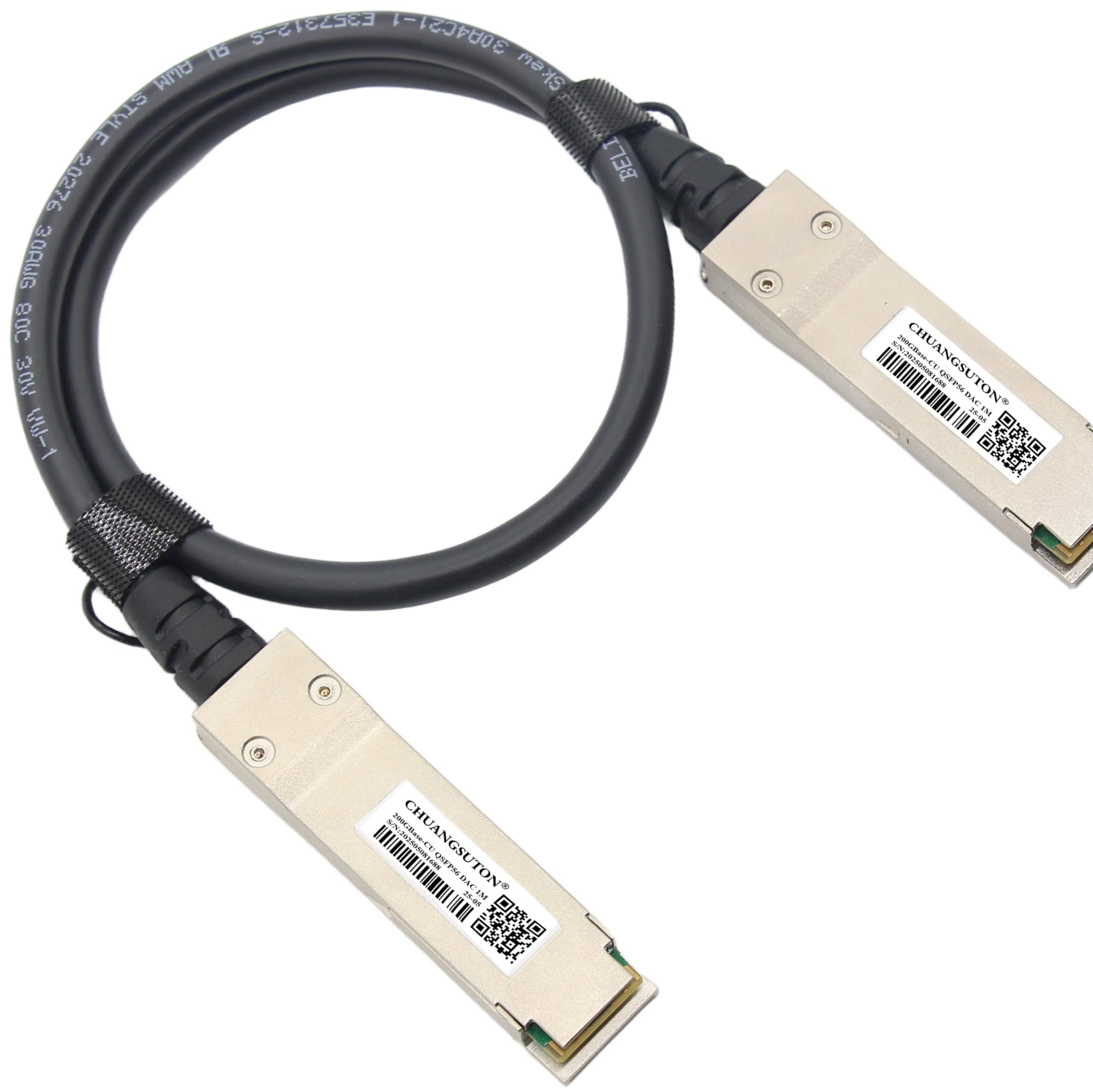 MELLANOX PASSIVE COPPER CABLE, IB HDR, UP TO 200GB/S, QSFP56, LSZH, 1M, BLACK PU