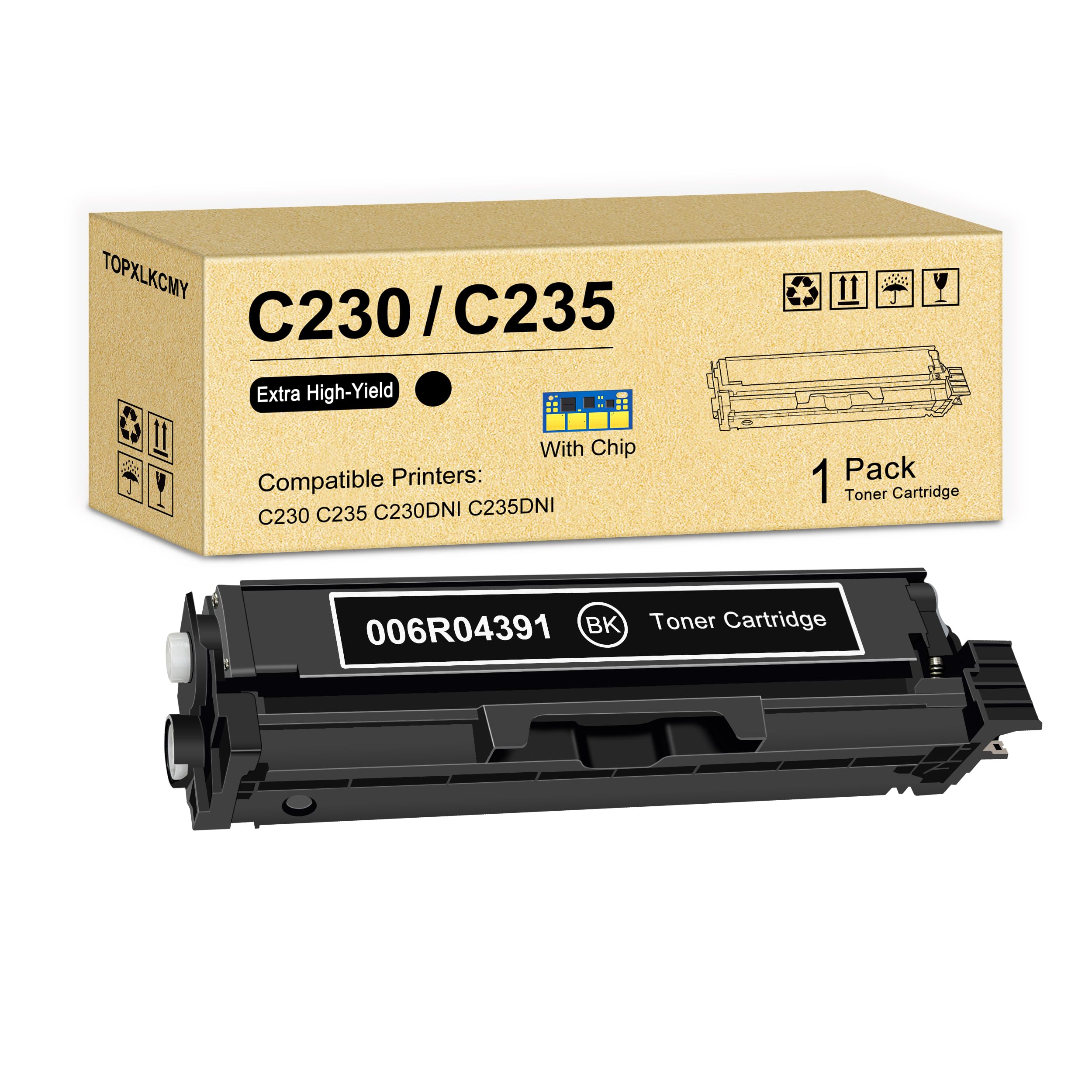 GENUINE XEROX BLACK HIGH CAPACITY PRINT CARTRIDGE, XEROX C230/C235 COLOR PRINTER