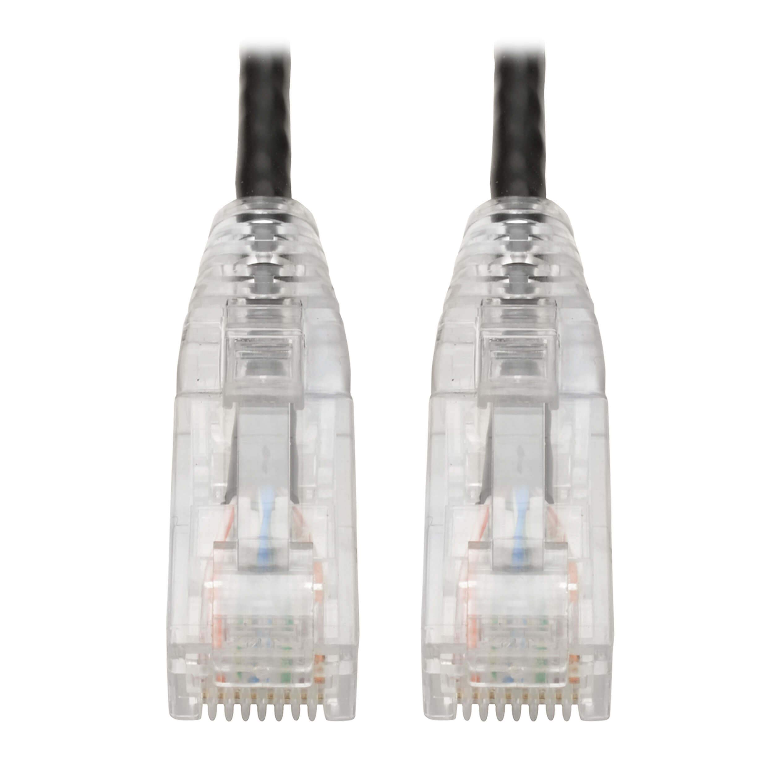 8IN CAT6 GB SNAGLESS MOLDED     SLIM UTP PATCH CABLE RJ45 BLACK