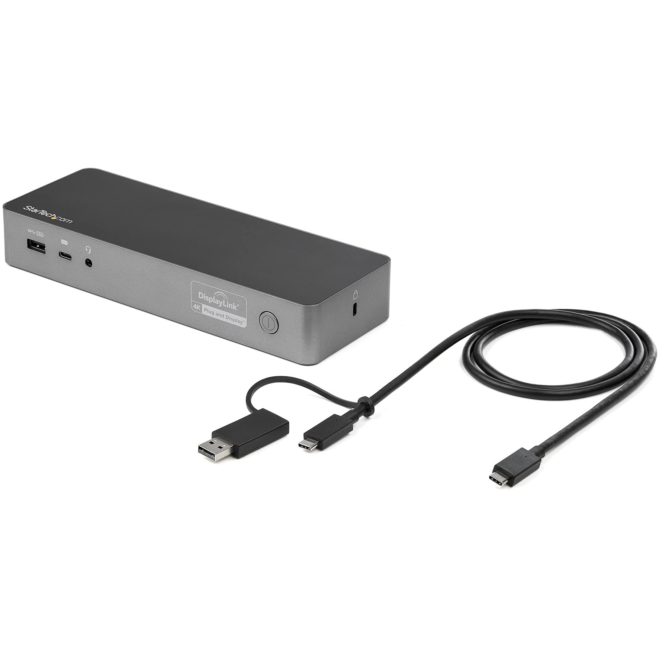 DOCKING STATION FOR USB-C, USB-A LAPTOPS - WORKS W/ WINDOWS, MACOS, UBUNTU, CHRO