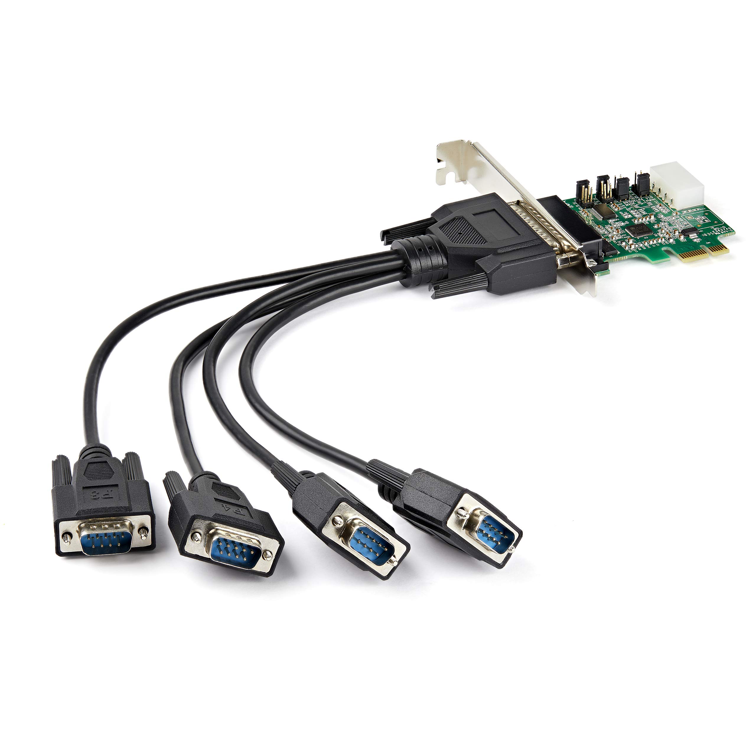 4 PORT PCI EXPRESS RS232 SERIAL CONTROLLER CARD W/16950 UART/ASIX AX99100 - BI-D