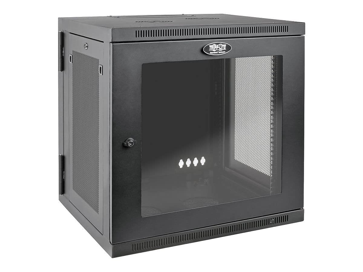 12U WALL MOUNT RACK ENCLOSURE   SERVER CABINET HINGED ACRYLIC DEEP
