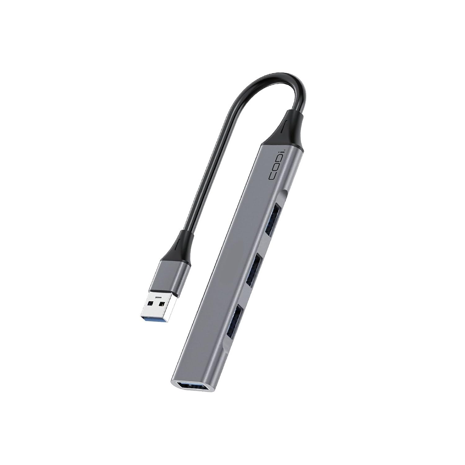 SLIM USB-A 4PORT HUB            X4 USB-A PORTS GREY
