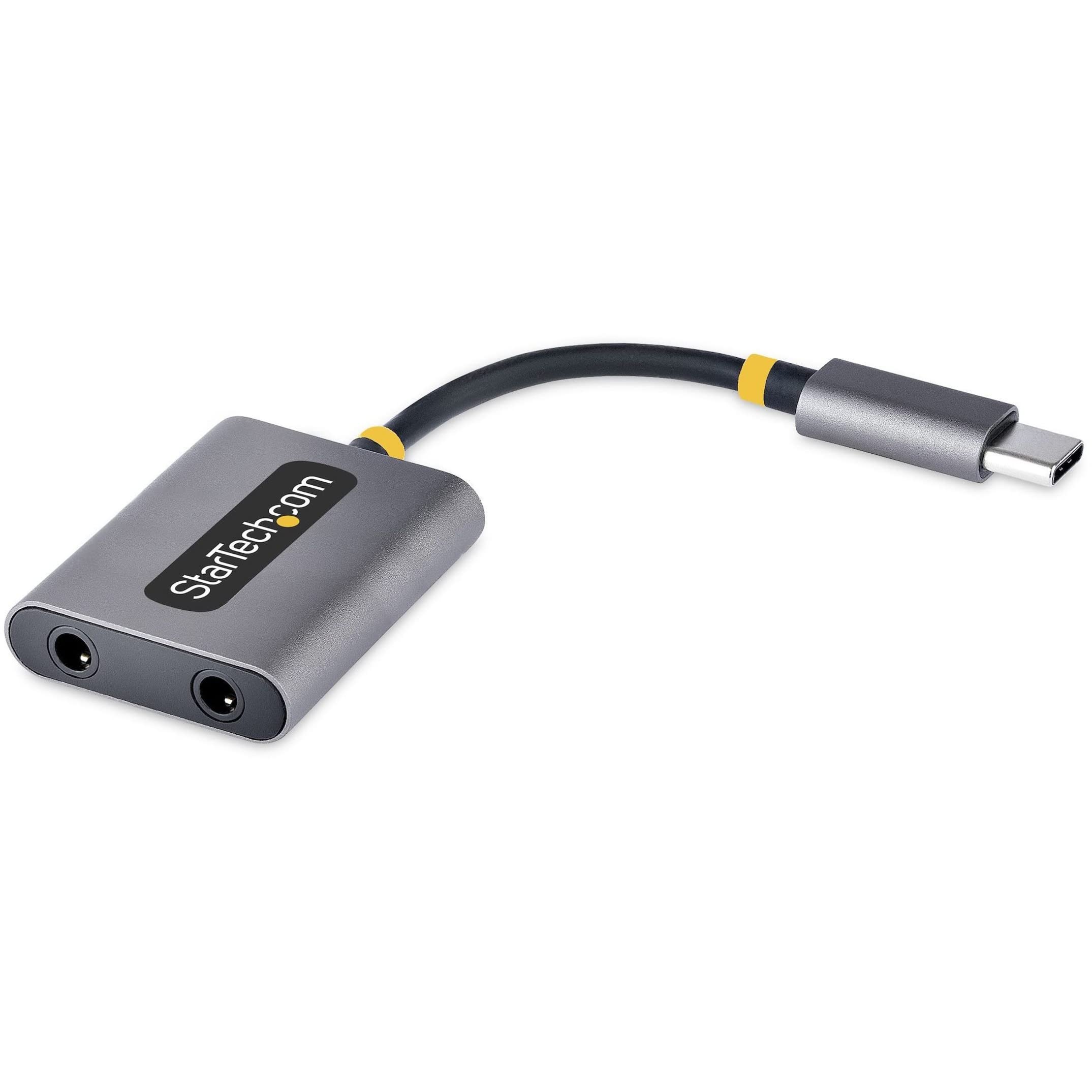 USB-C HEADPHONE SPLITTER -      USB C TO DUAL 3.5MM AUDIO ADAPTER