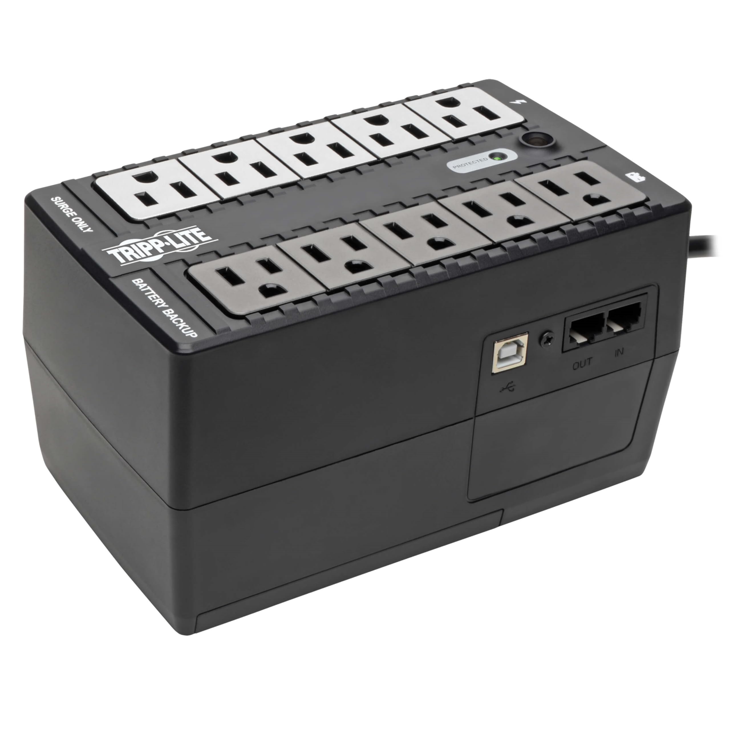 EATON TRIPP LITE SERIES 550VA 300W STANDBY UPS - 10 NEMA 5-15R OUTLETS, 120V, 50