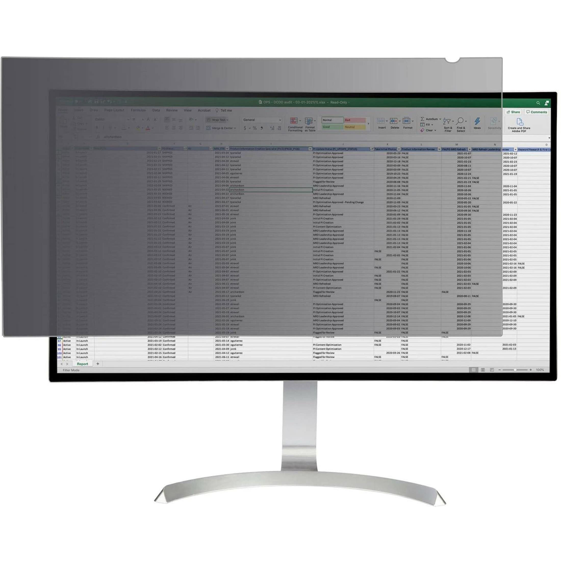 32 INCH WIDESCREEN MONITOR PRIVACY SCREEN FOR SECURITY OUTSIDE +/-30 DEGREE VIEW