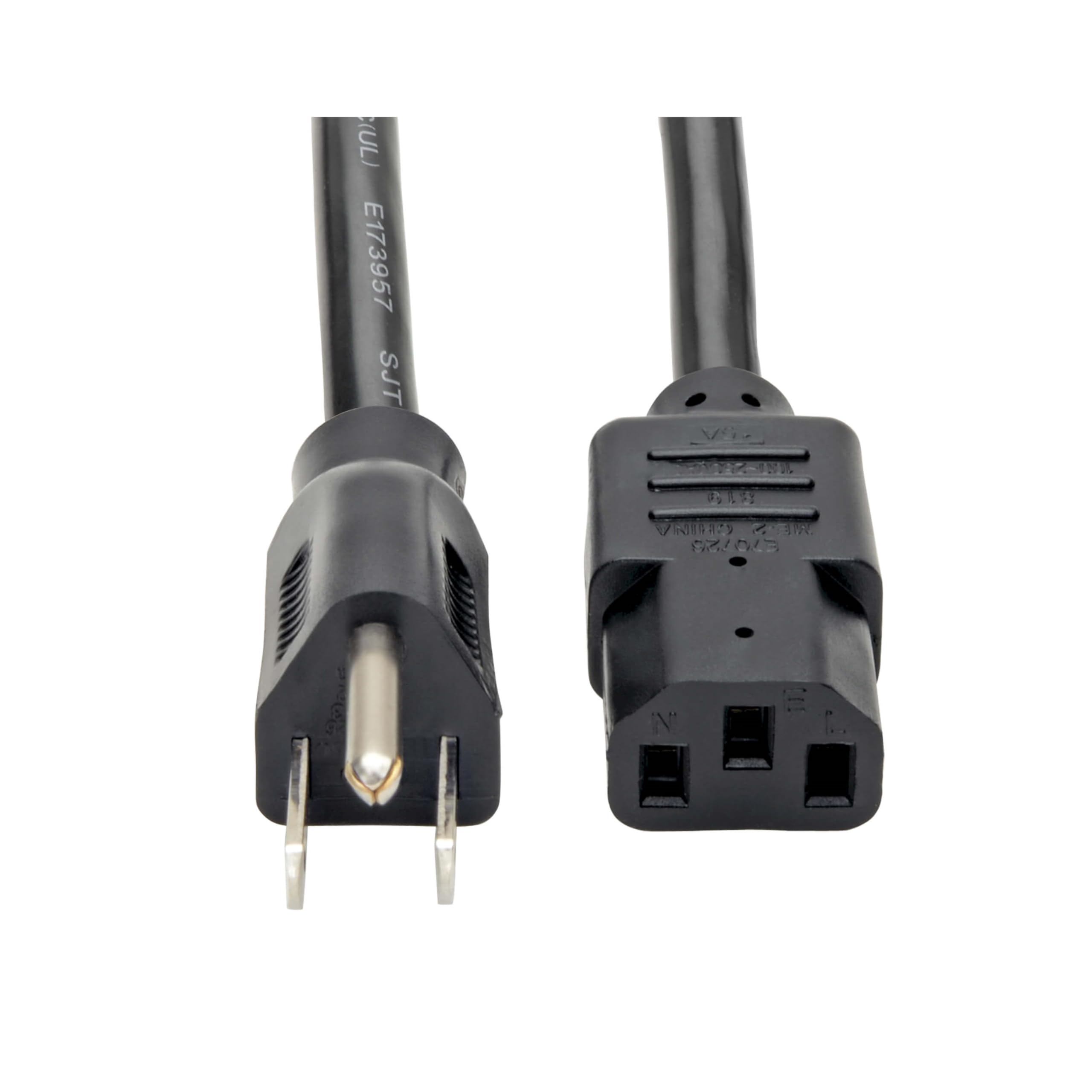 2FT COMPUTER POWER CORD 14AWG   15A 125V 5-15P TO C13 HEAVY DUTY