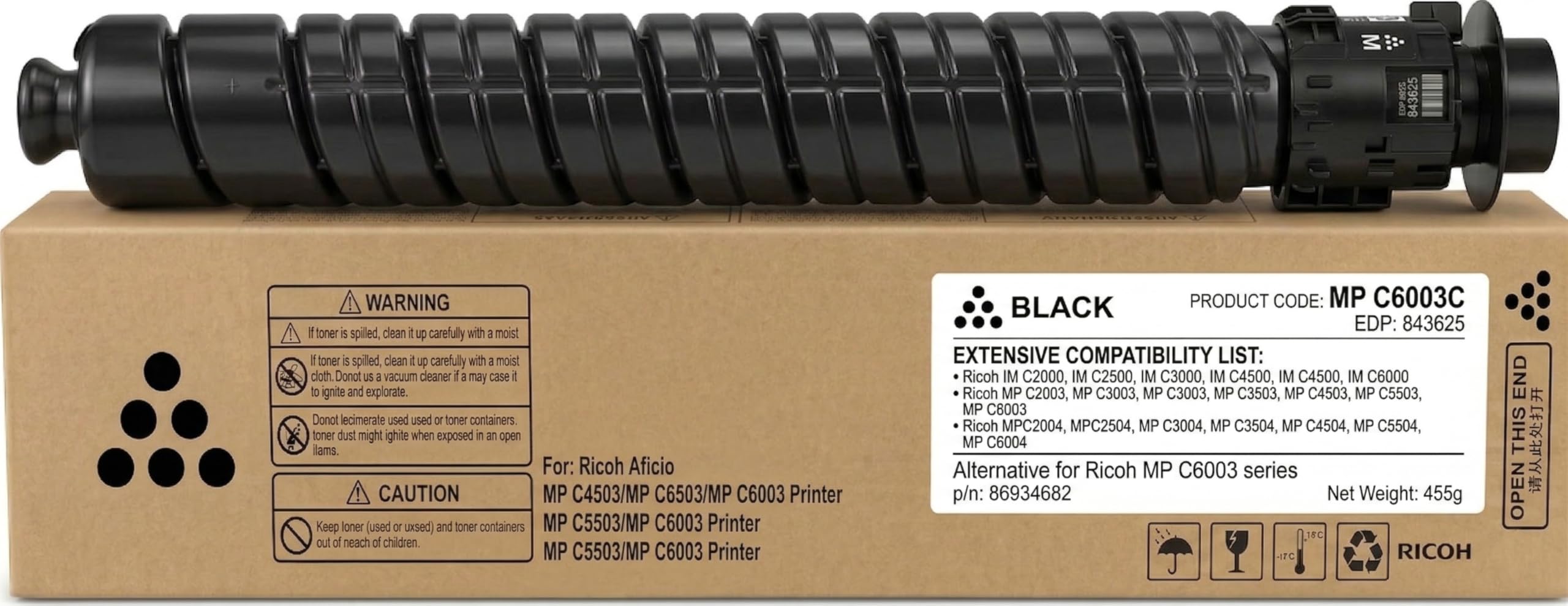 RICOH BLACK TONER CARTRIDGE