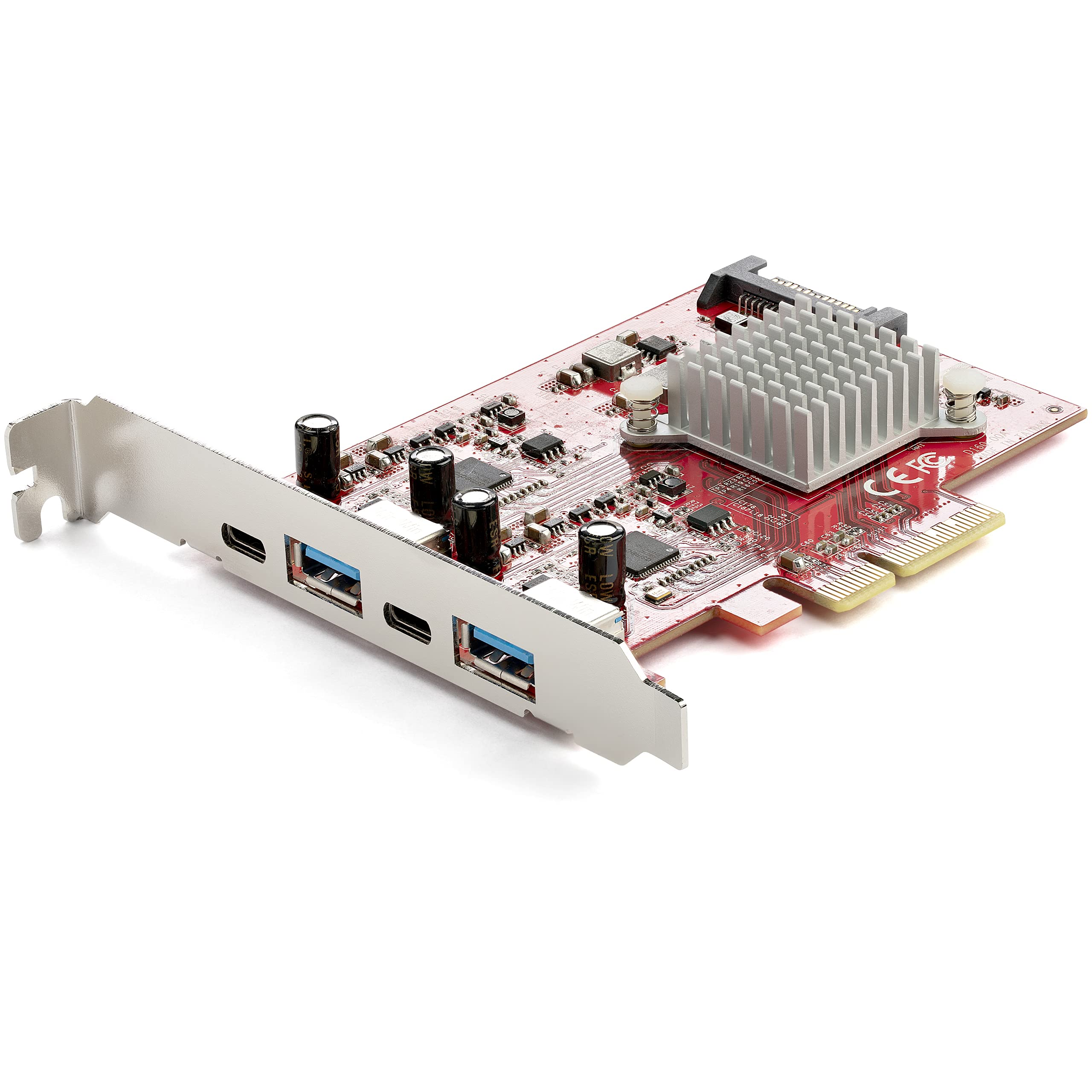 4-PORT USB PCIE CARD - 10GBPS USB PCI EXPRESS EXPANSION CARD W/ 2 CONTROLLERS -