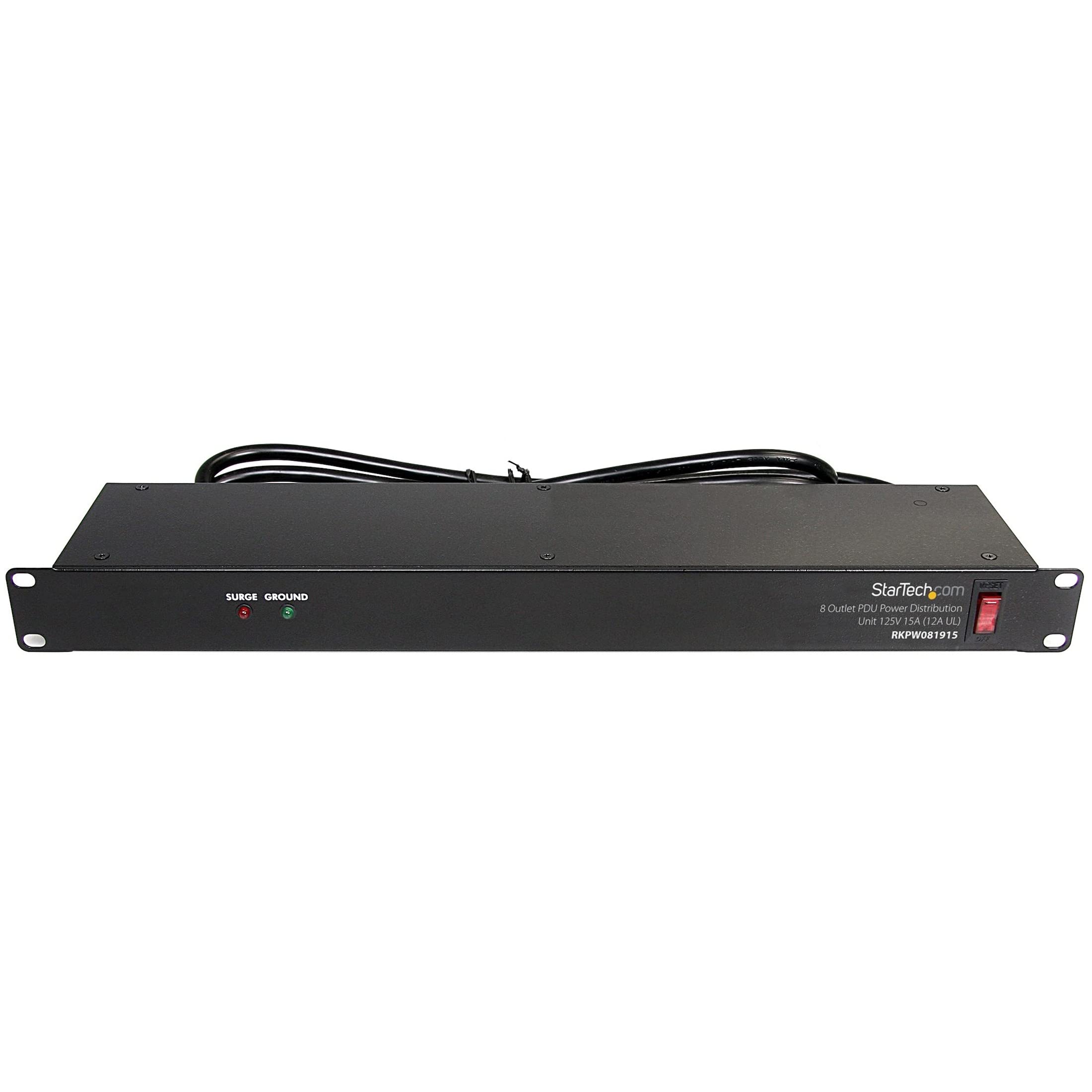 RACKMOUNT PDU WITH 8 OUTLETS WITH SURGE PROTECTION - 1U - PROTECT YOUR EQUIPMENT