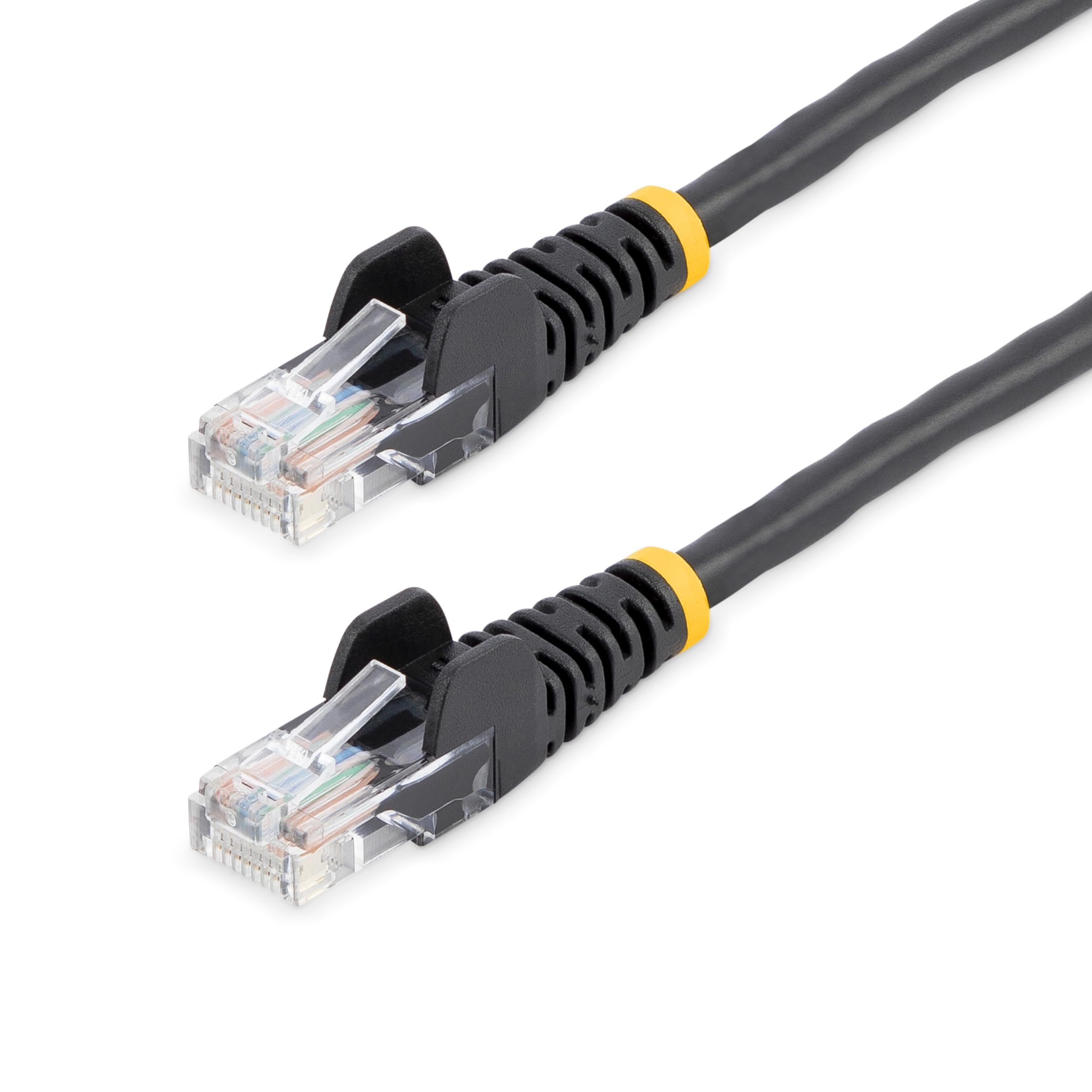 25FT BLACK CAT5E CABLE SNAGLESS ETHERNET CABLE GIGABIT LAN RJ45