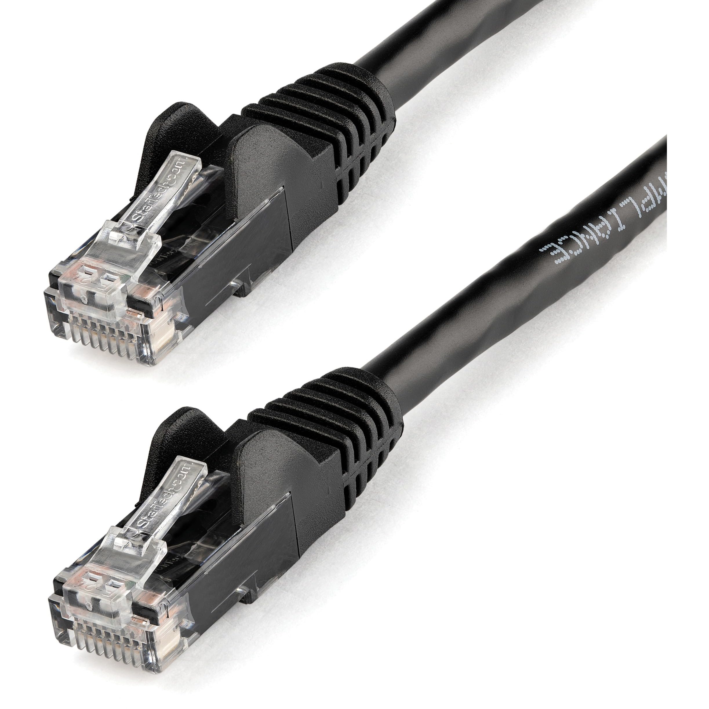 25FT BLACK CAT6 ETHERNET CABLE  SNAGLESS RJ45 UTP PATCH CABLE CORD