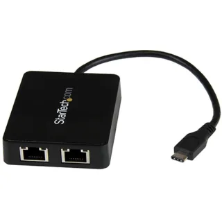USE THE USB-C PORT ON YOUR LAPTOP TO ADD LAN ACCESS WITH TWO GBE PORTS A USB-A P