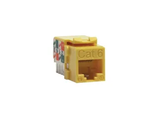CAT6 / CAT5E 110 KEYSTONE JACK  110 STYLE PUNCHDOWN YELLOW RJ45-F