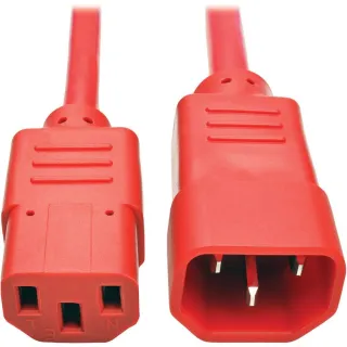 6FT PWR EXTENSION CORD 14AWG    15A C14 TO C13 HEAVY DUTY SJT RED