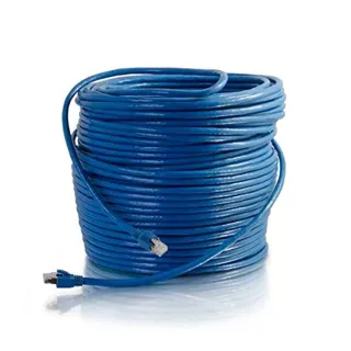 150FT CAT6 SNAGLESS SOLID STP CABLE-BLU