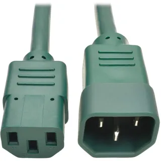 6FT PWR EXTENSION CORD 14 AWG   15A C14 TO C13 HEAVY DUTY SJT GREEN
